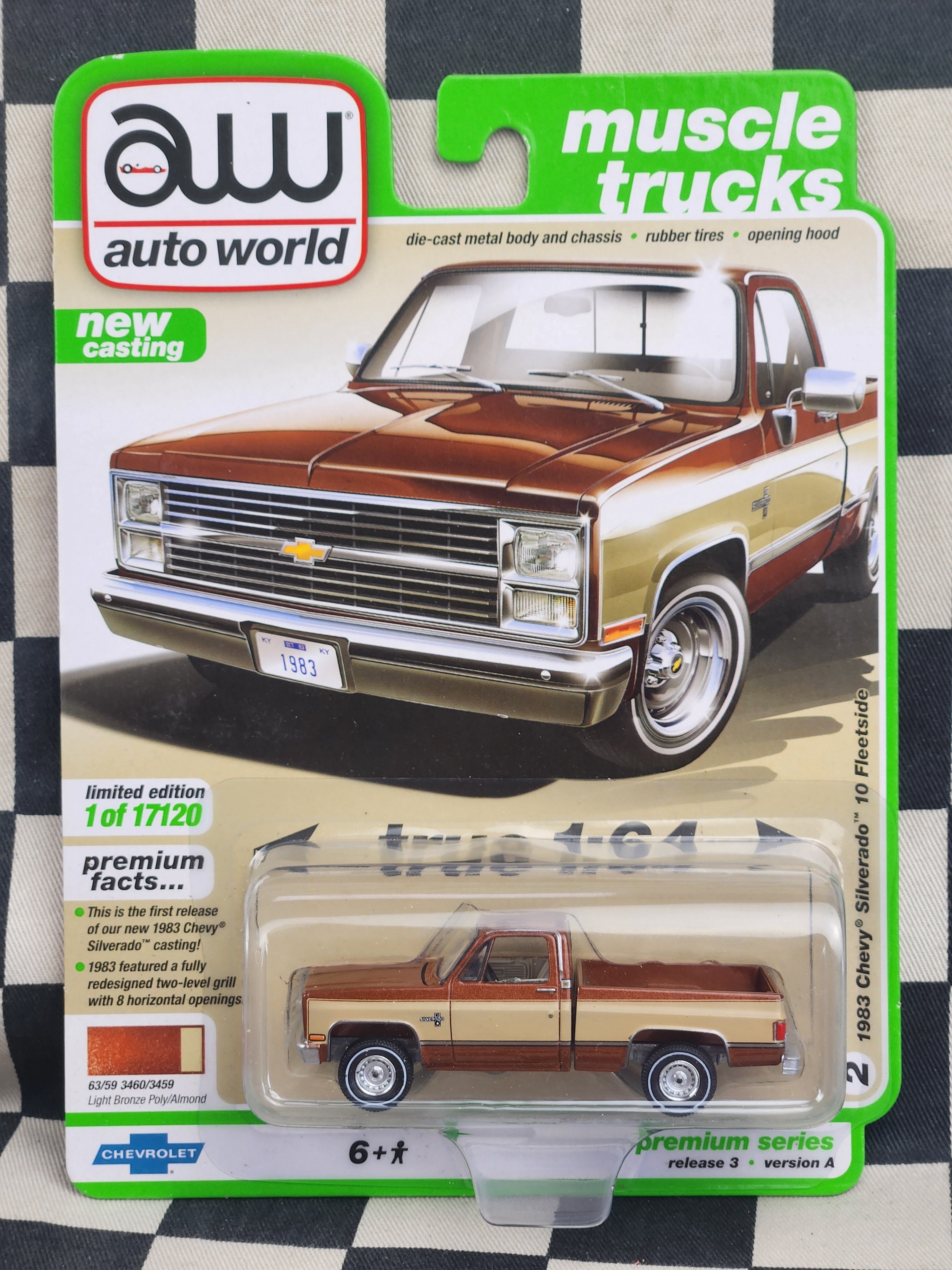 Auto World Muscle Trucks 1983 Chevy Silverado C10 Fleetside Bronze/Almond