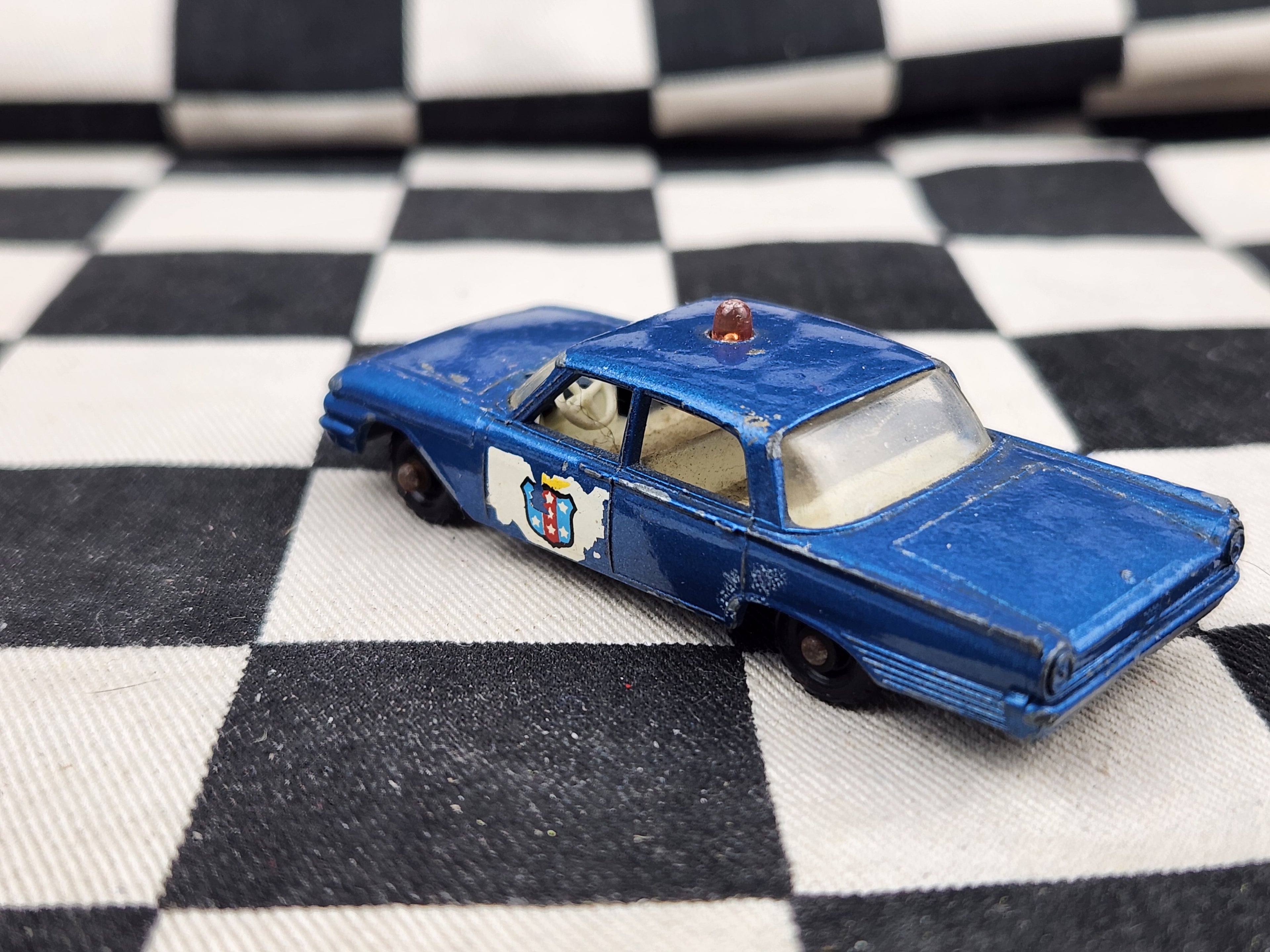 Vintage Loose Matchbox Lesney Ford Fairlane Police Car Blue