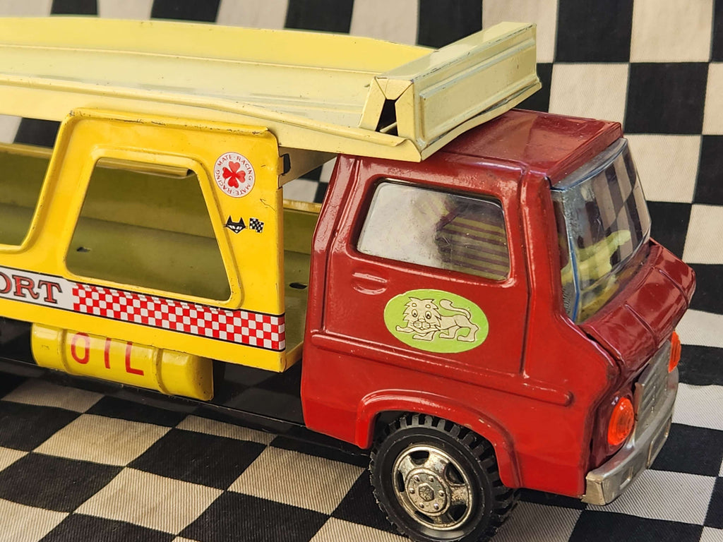 Vintage Japanese Tin Truck Car Carrier