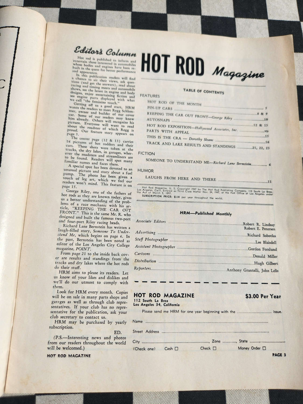American Hot Rod Magazine Number 1  Jan 1948 Original early 80s Reprint