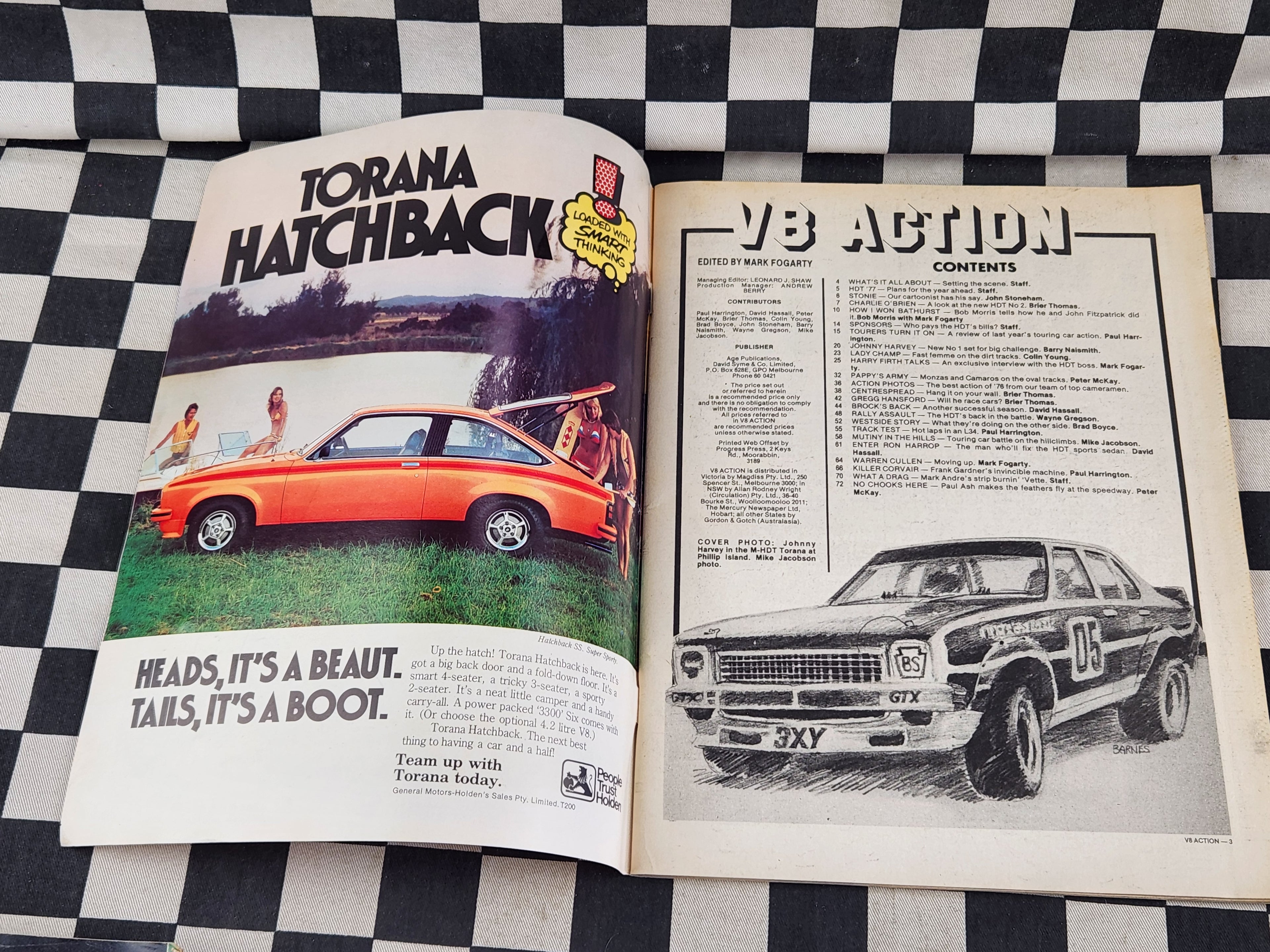 V8 Action Magazine 1977 FULL OF TORANA'S