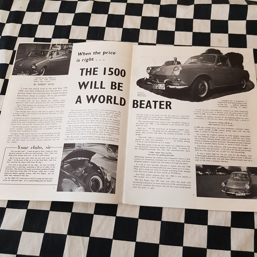 VW owners Magazine Safer Motoring Number 1 1961