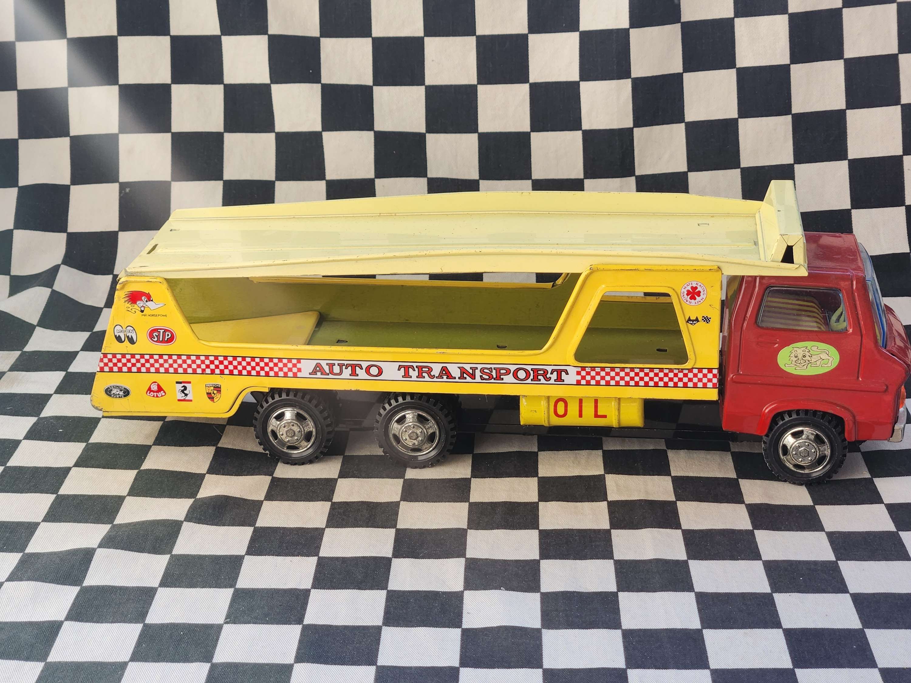 Vintage Japanese Tin Truck Car Carrier
