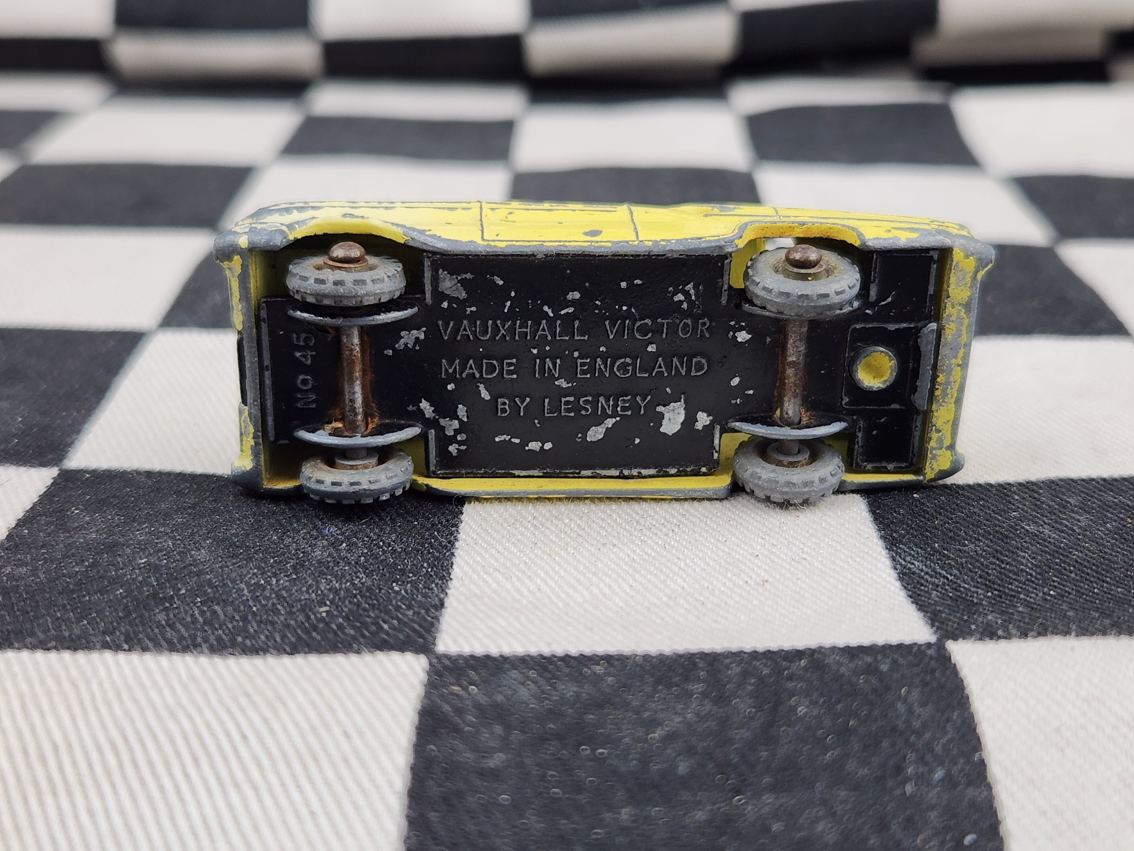 Vintage Loose Matchbox Lesney Vauxhall Victor lemon yellow