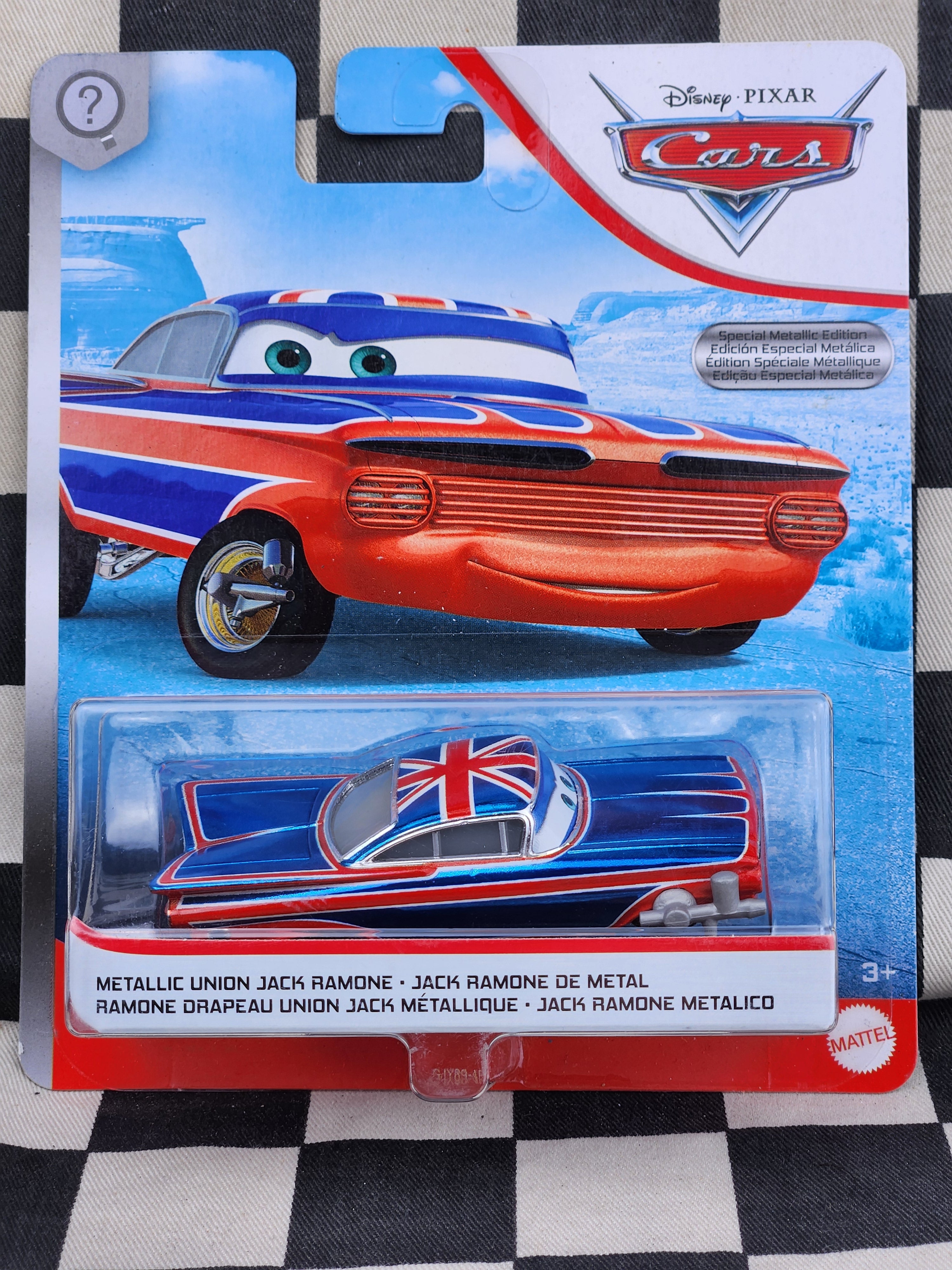 Disney Pixar CARS Movie CHASE Metallic Union Jack Ramone Chevy Impala Low Rider