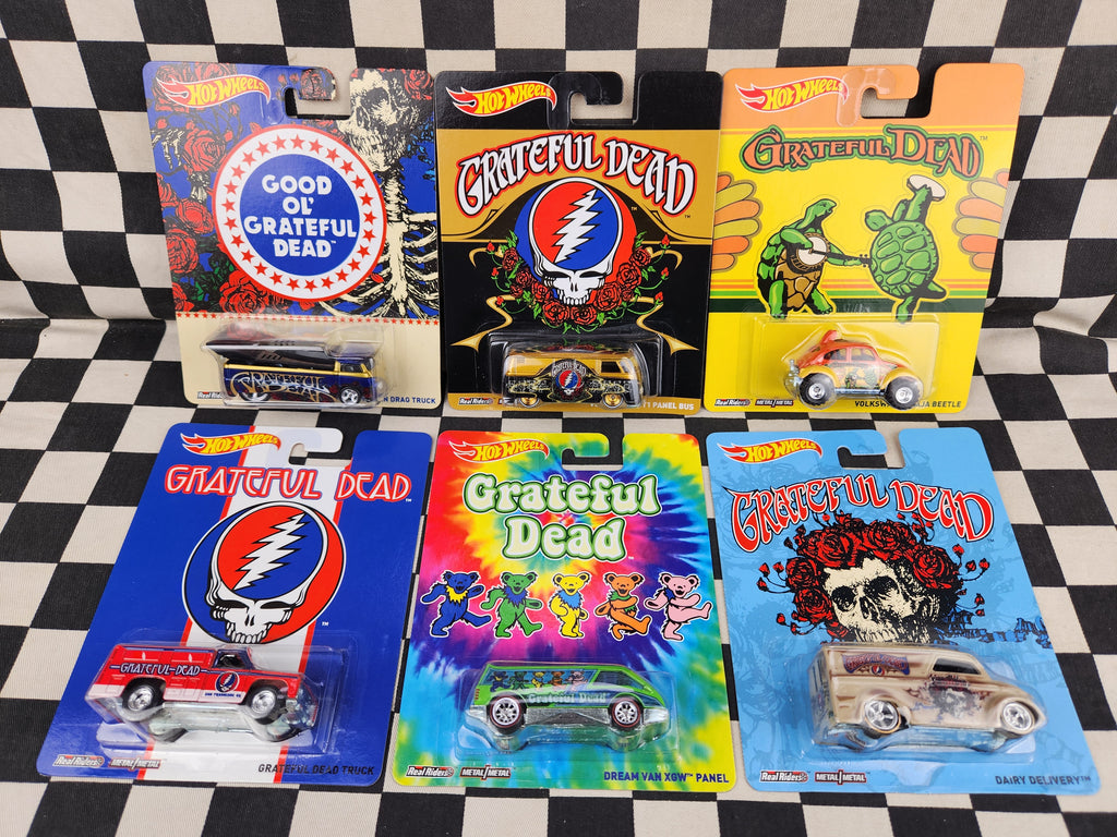 Hot Wheels 2014 Premium Grateful Dead FULL SET of 6 incl Rare VW T1 Panel Bus