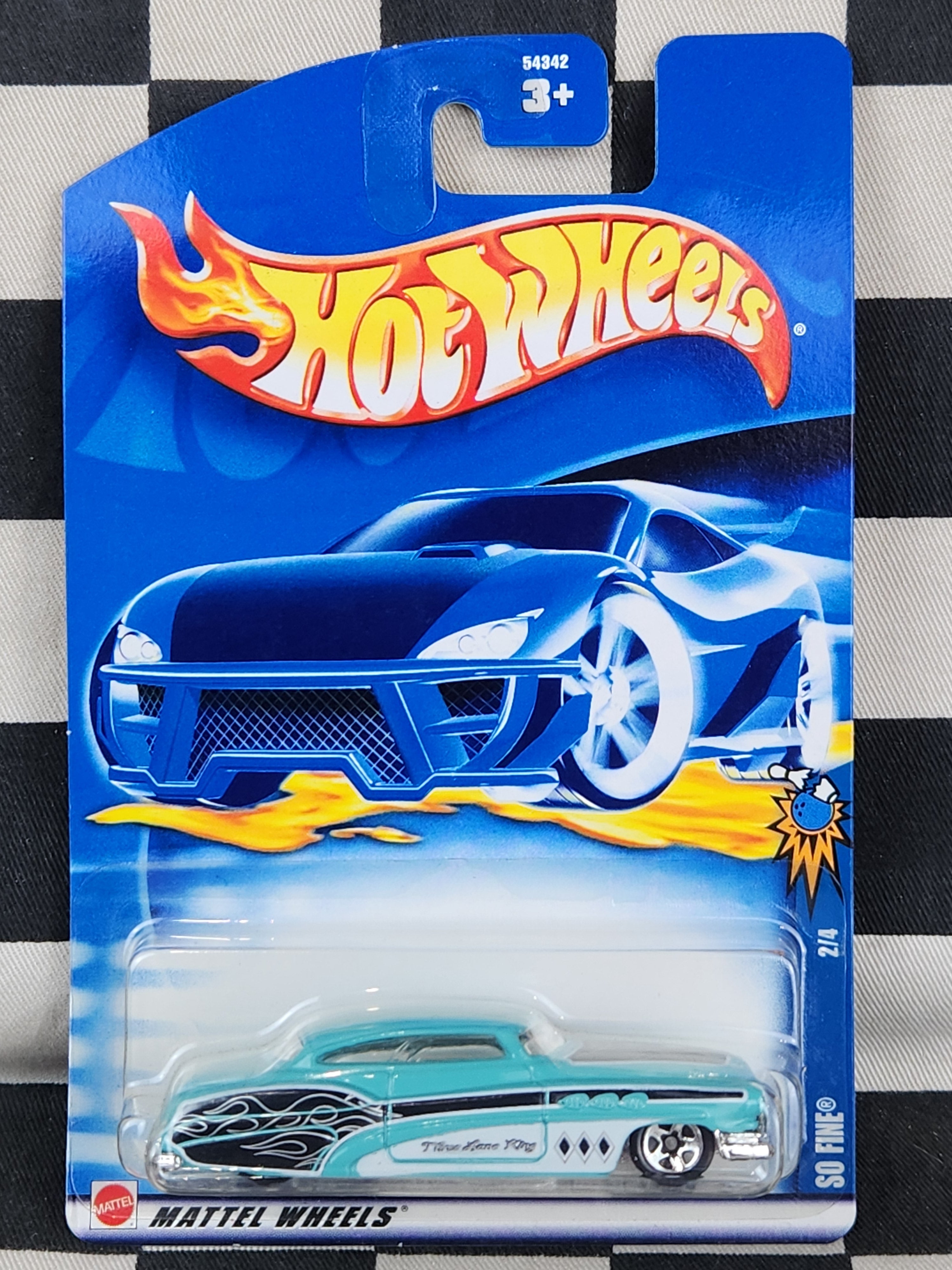 Hot Wheels 2002 Bowling So Fine Buick Kustom Sled Aqua