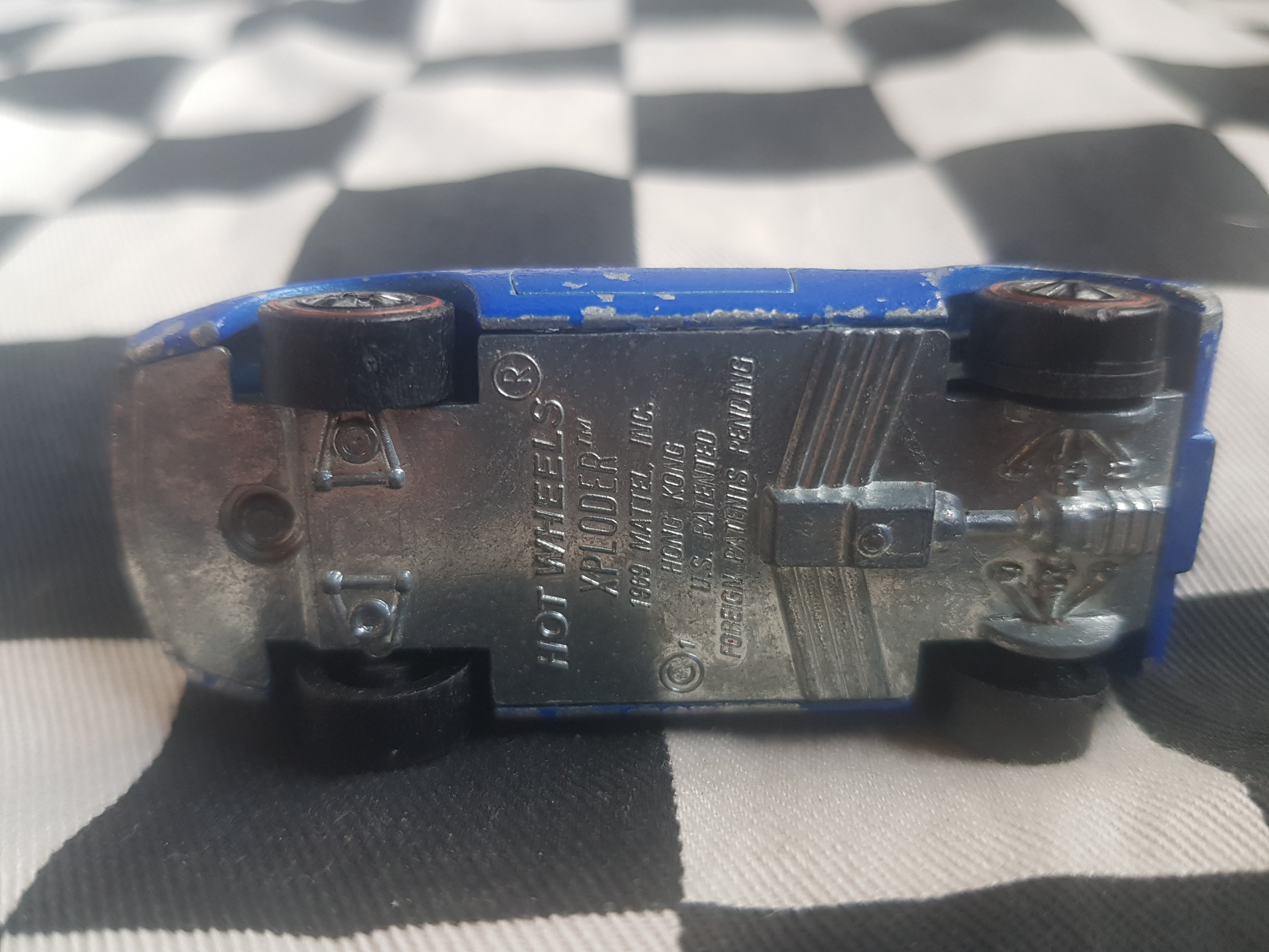 Vintage Hot Wheels Redline Xploder Blue Enamel HK
