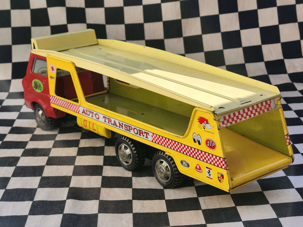 Vintage Japanese Tin Truck Car Carrier