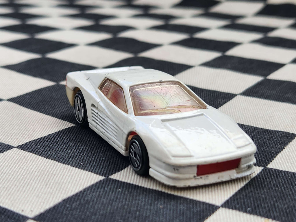 Vintage Loose Hot Wheels Ferrari Testarossa White