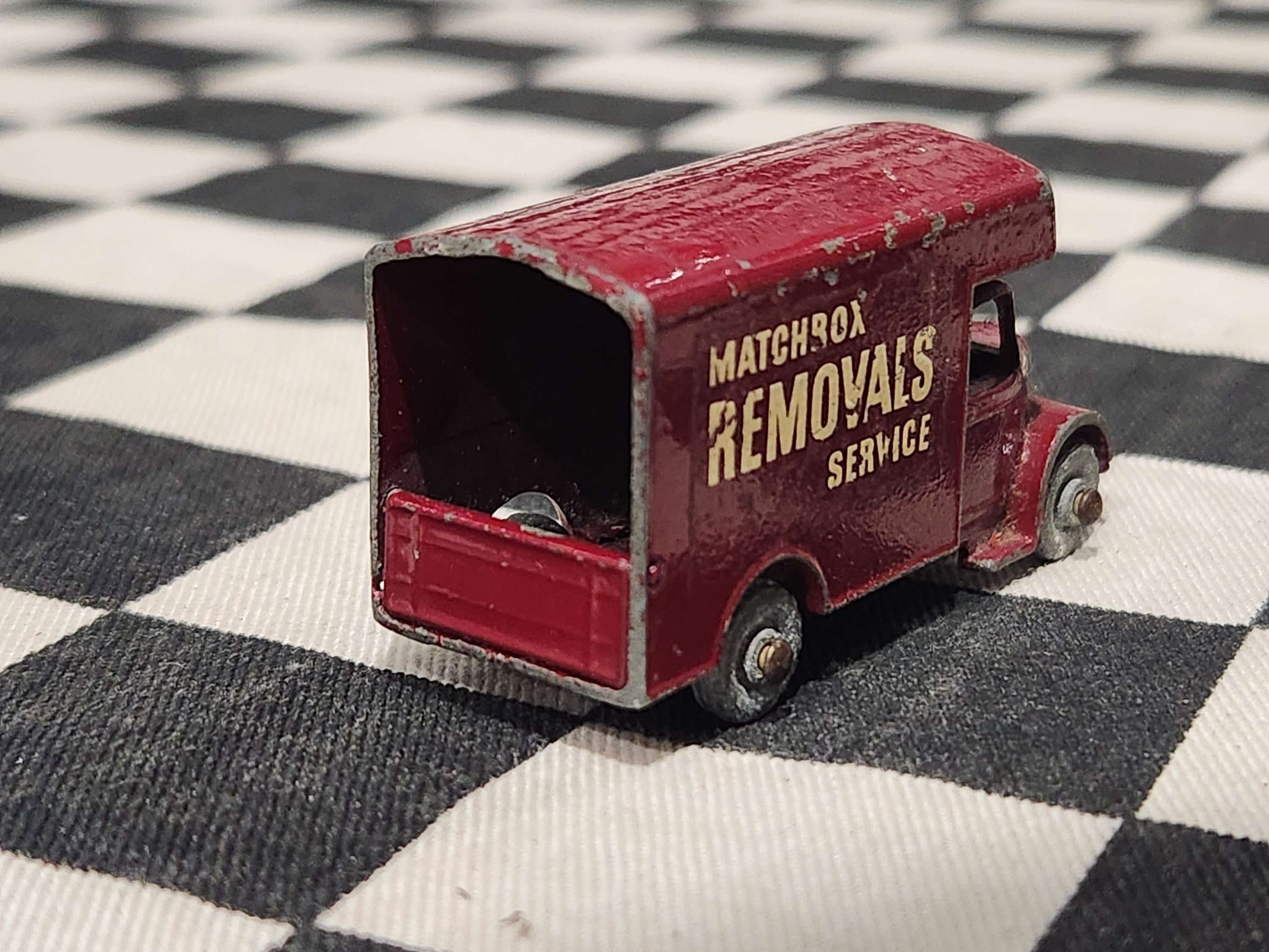 Vintage Loose Lesney Bedford Removals Van Maroon
