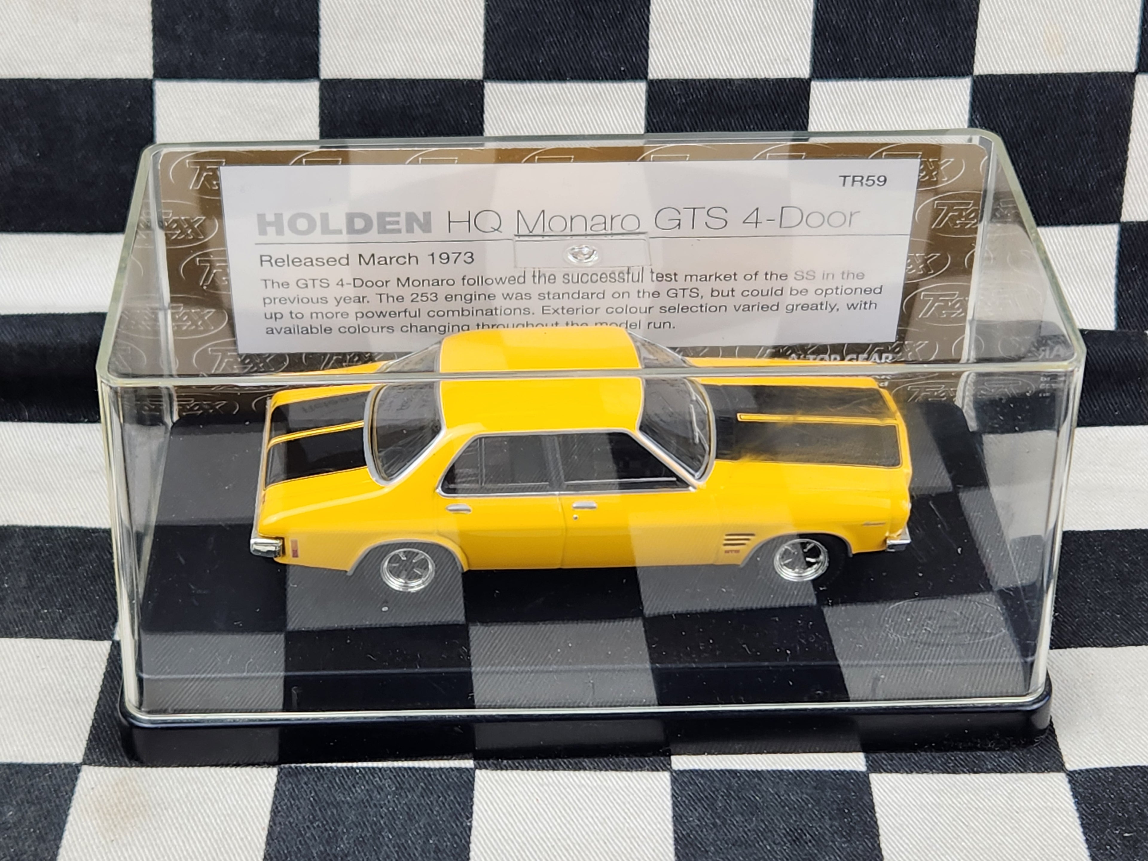 Trax 1/43 Holden HQ GTS Monaro 4 Door TR59 Yellow