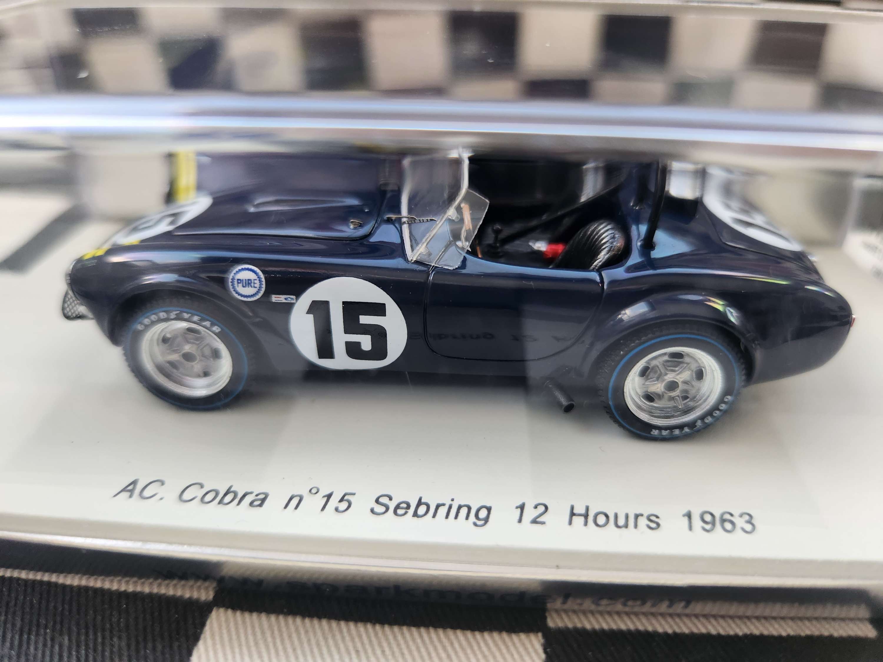 Spark 1:43 AC. Cobra n15 Sebring 12 Hours 1963 Dark Blue