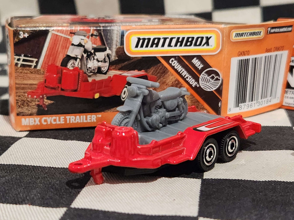 Matchbox Power Grab MBX Cycle Trailer Road Bike or Chopper Variation