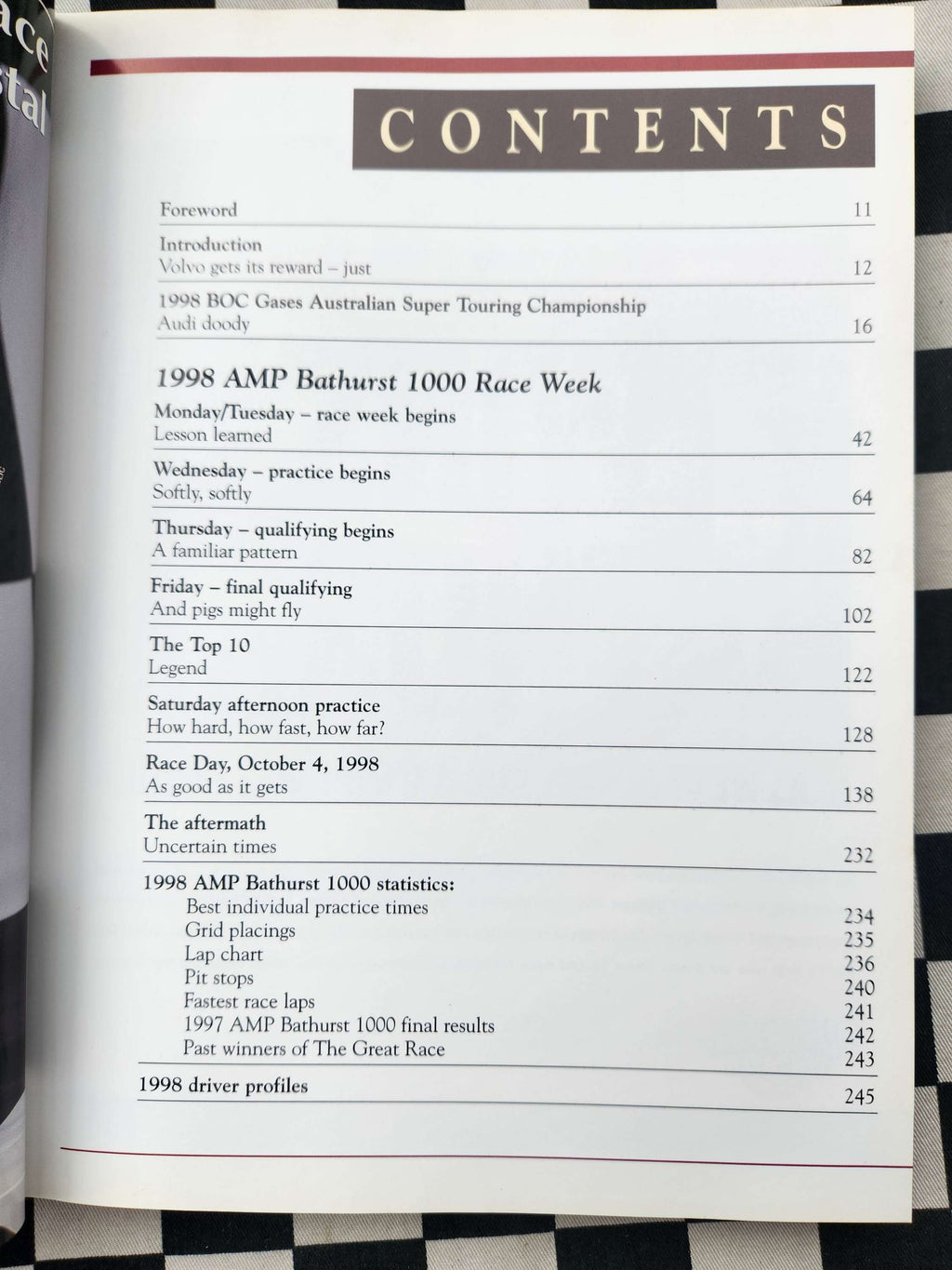 The Great Race #18 1998 Bathurst 1000 Book VHTF Year
