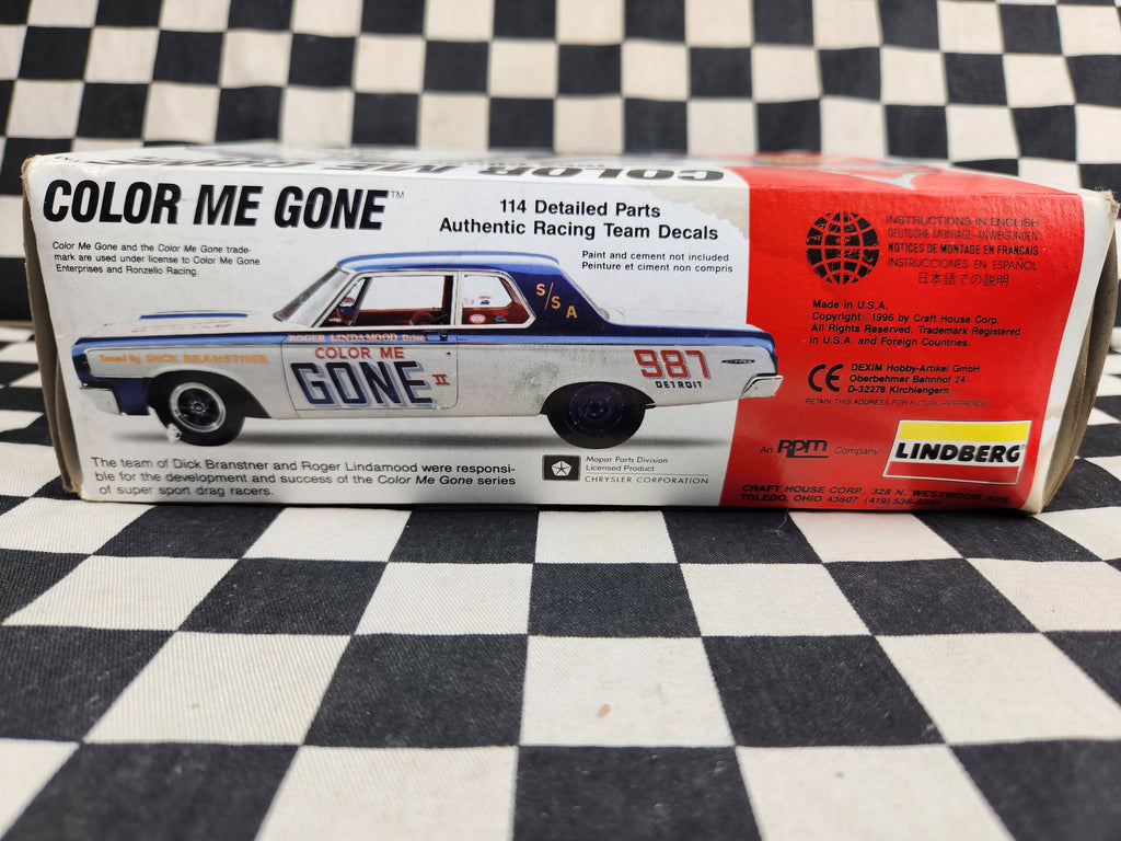 Lindberg 1:25 Colour Me Gone 1964 Dodge 330 Super Sport Plastic Model Kit