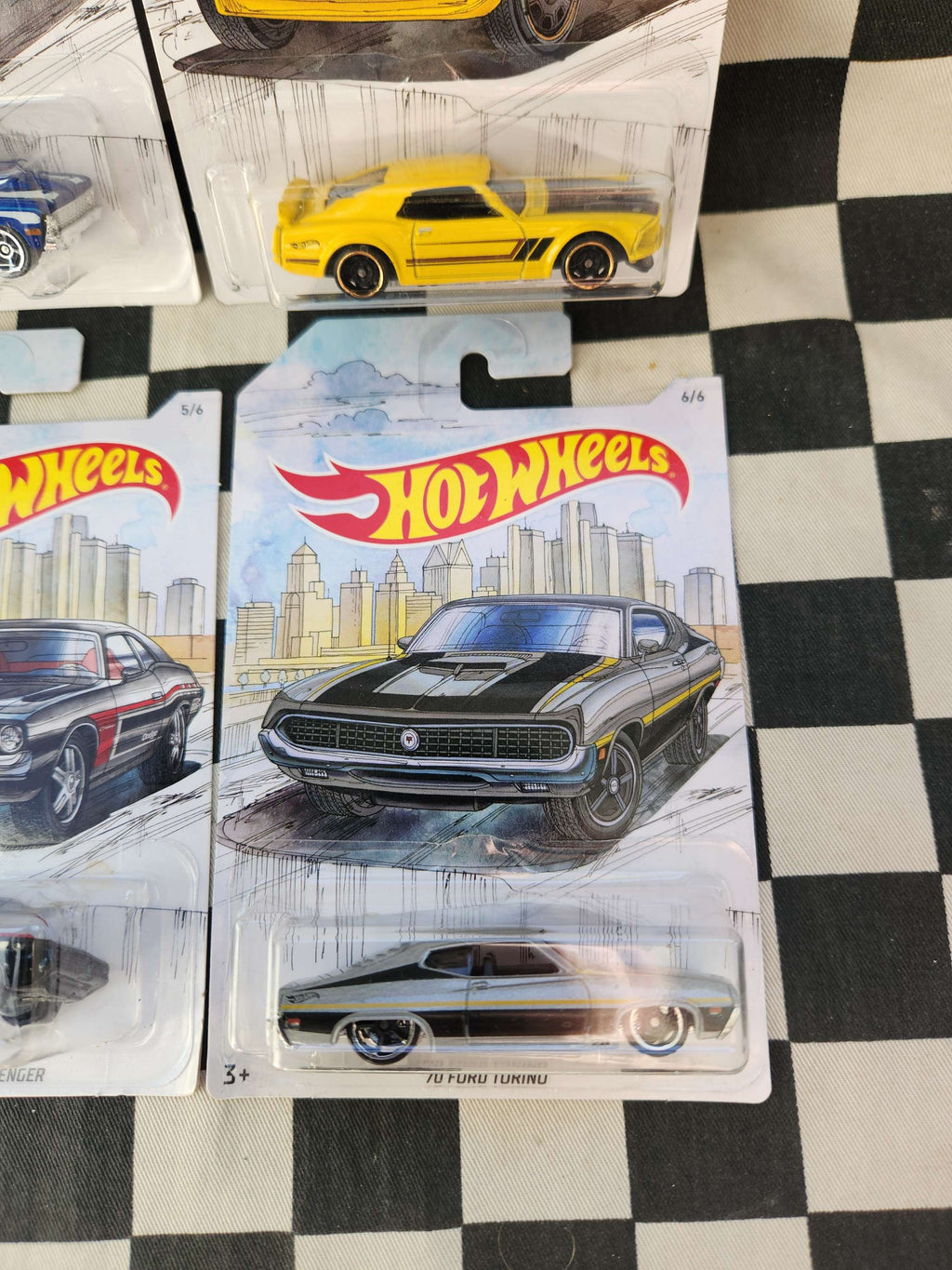 Hot Wheels Detroit Muscle Set 6 Cars Camaro Nova GTO Torino Mustang Dodge Hemi