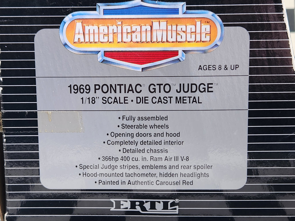 ERTL 1:18 American Muscle 1969 Pontiac GTO Judge