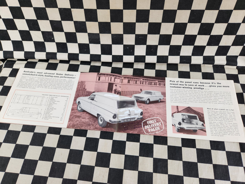 RARE! Original XK Falcon Sedan Delivery Sales Brochure