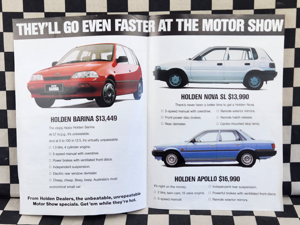 HSV 8 PLUS VN Commodore Motor Show Brochure Rare!