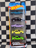 Hot Wheels Fast & Furious 5 Pack Dodge Charger Impala Porsche Barracuda  Silvia