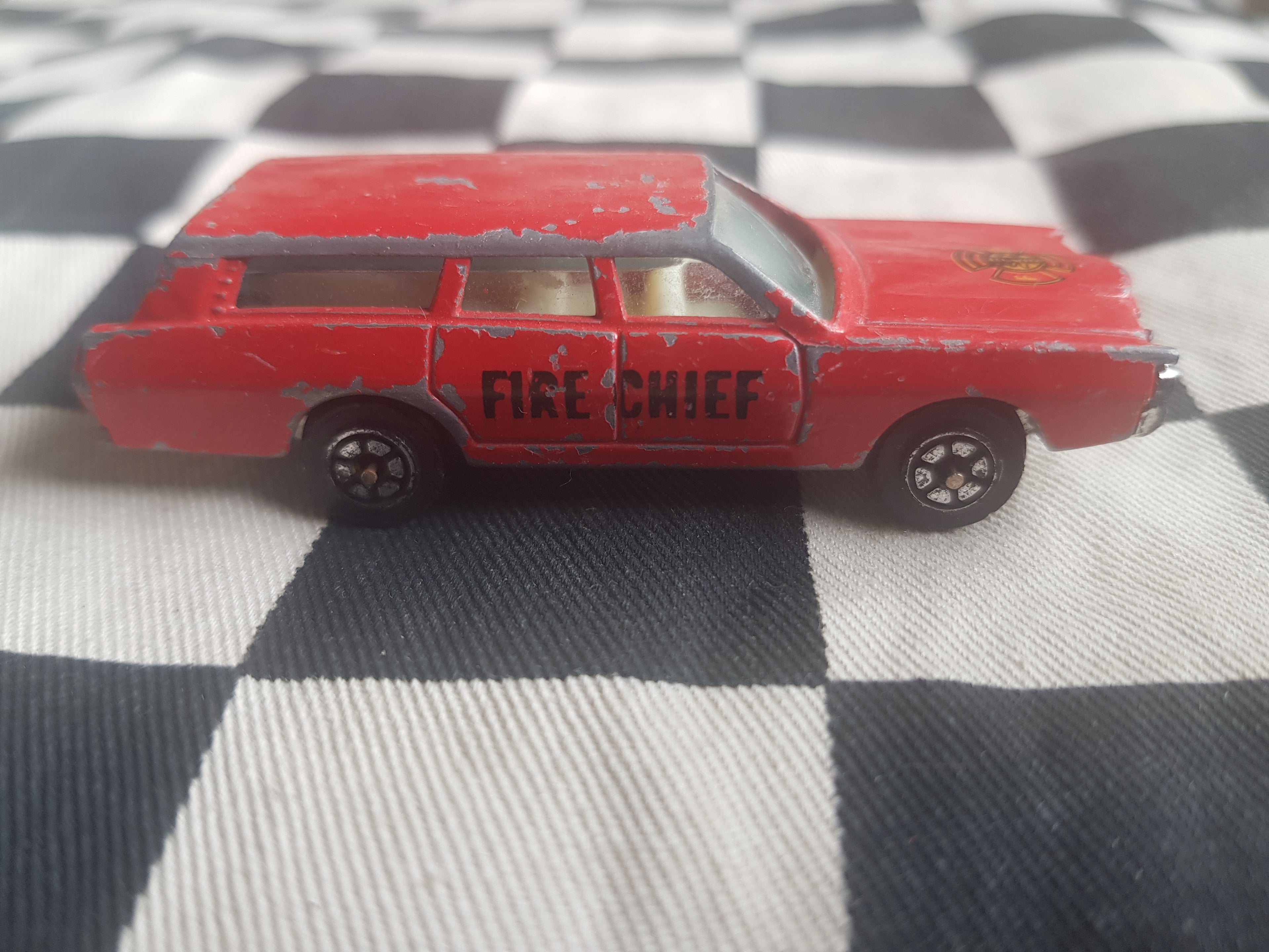 Vintage Playart Ford Fire Chief Wagon Loose