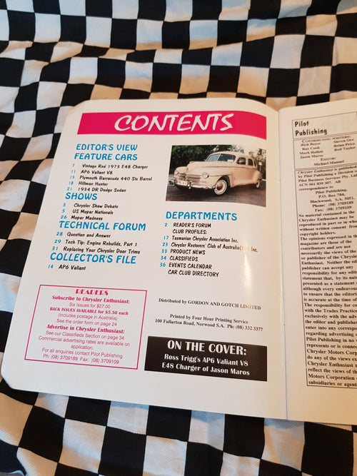 Chrysler Enthusiast Magazine #3 VHTF