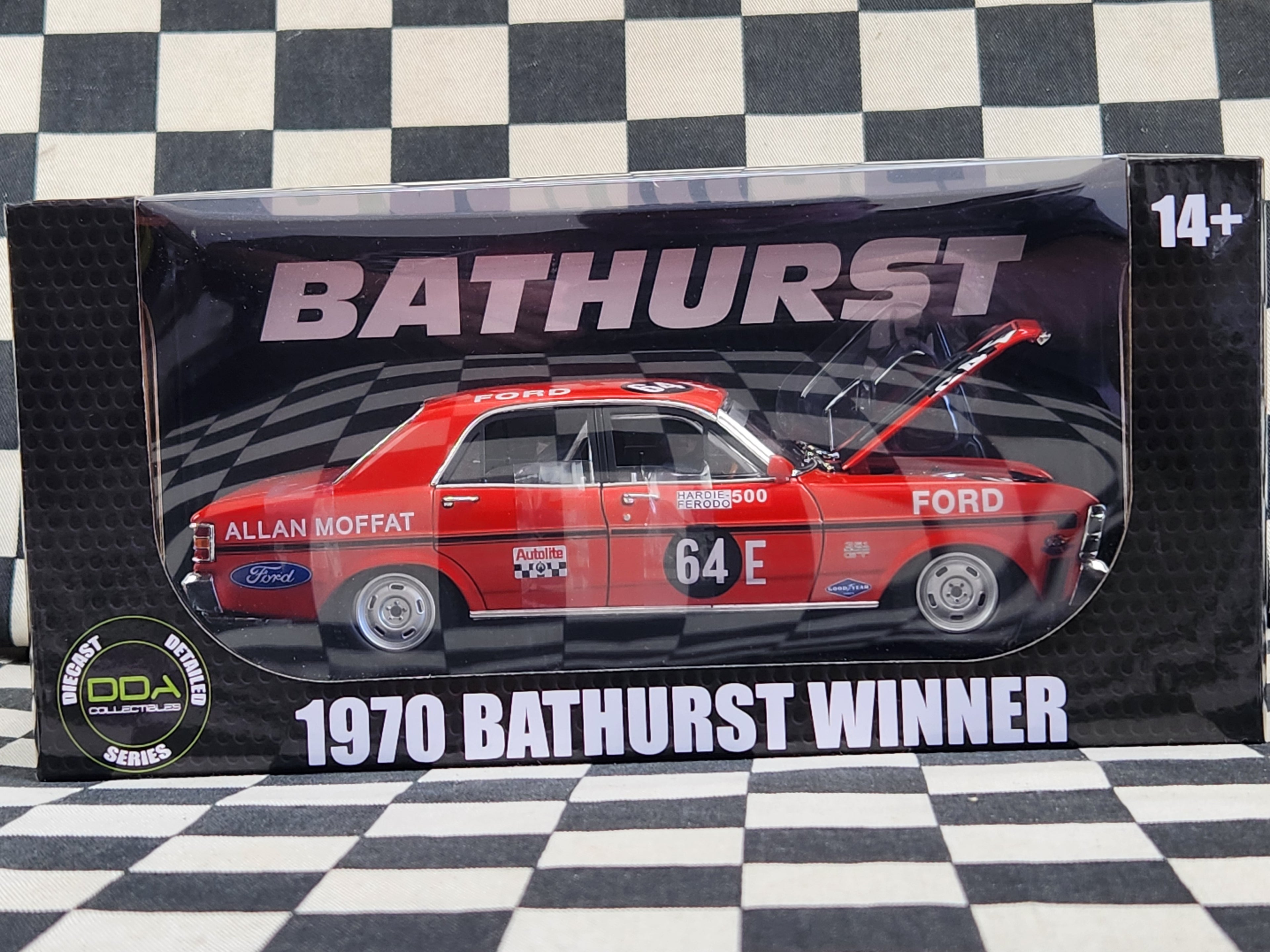 DDA 1:24 Allan Moffat 1970 Bathurst Winner 64E Ford Falcon XW GT HO Phase 3
