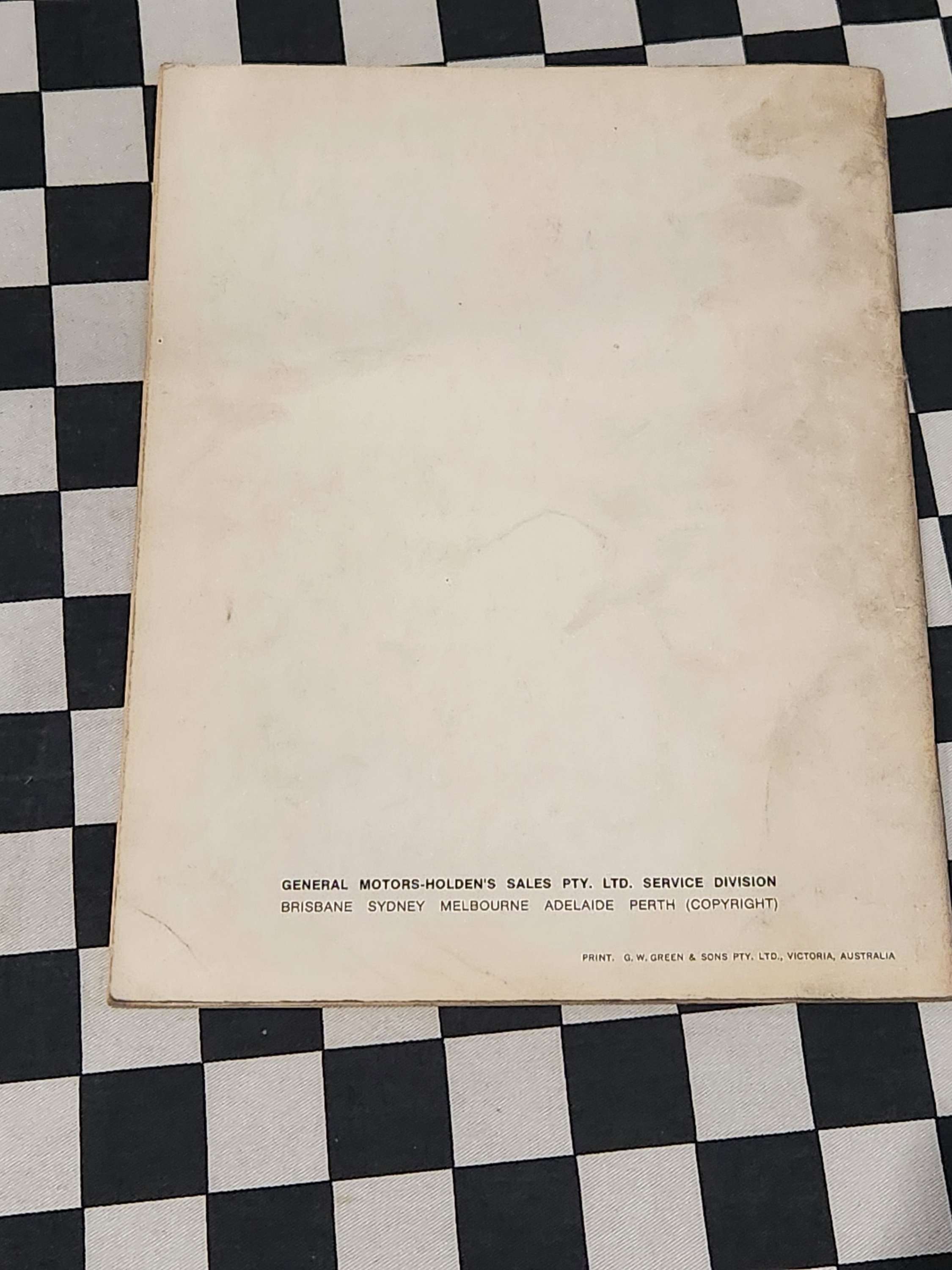 Holden HQ Volume 6 Commercial Vehicles Supplement VHTF