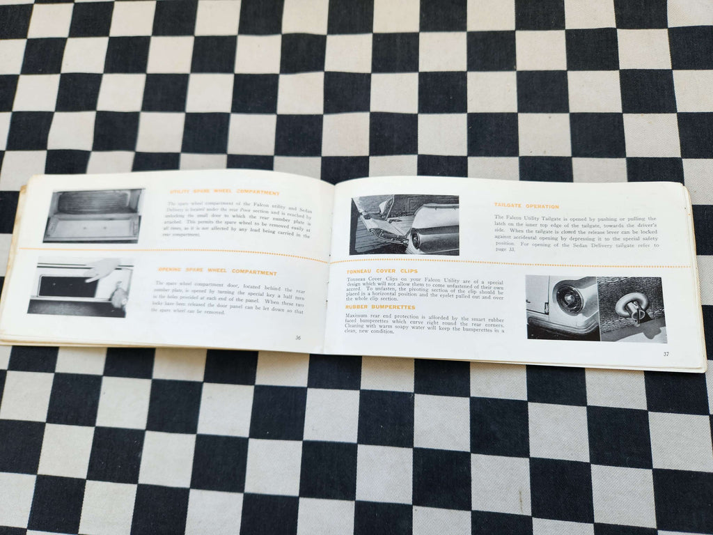 Genuine Ford 1961 XK Falcon Sedan Wagon Van Ute Owners Manual