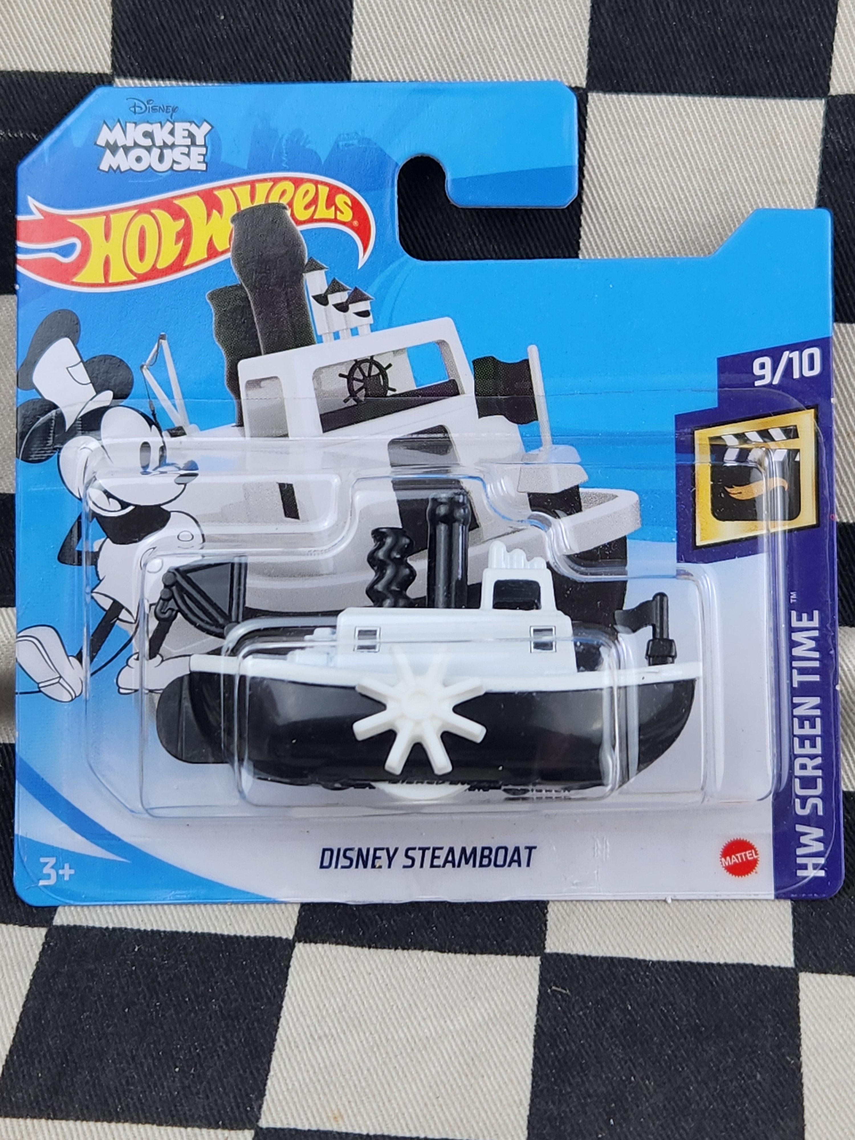 Hot Wheels 2021 Screen Time Mickey Mouse Disney Steamboat Short Card