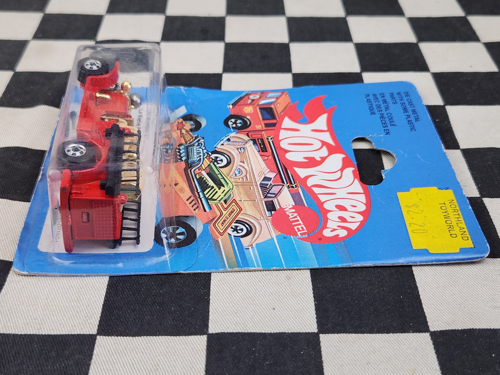 Vintage 1983 Hot Wheels Black Wall Old No 5 Fire Engine