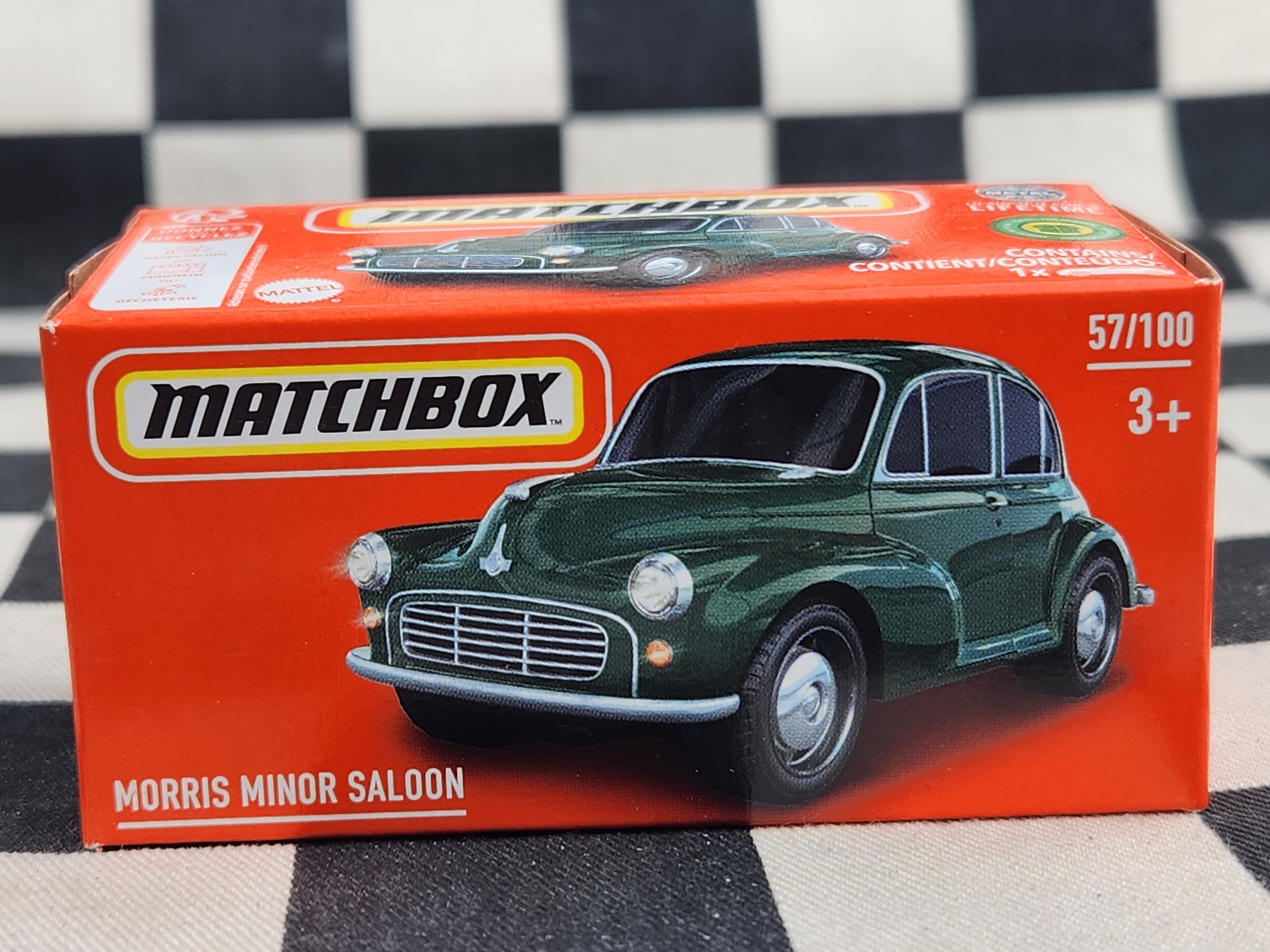 Matchbox Power Grab Morris Minor Saloon Green