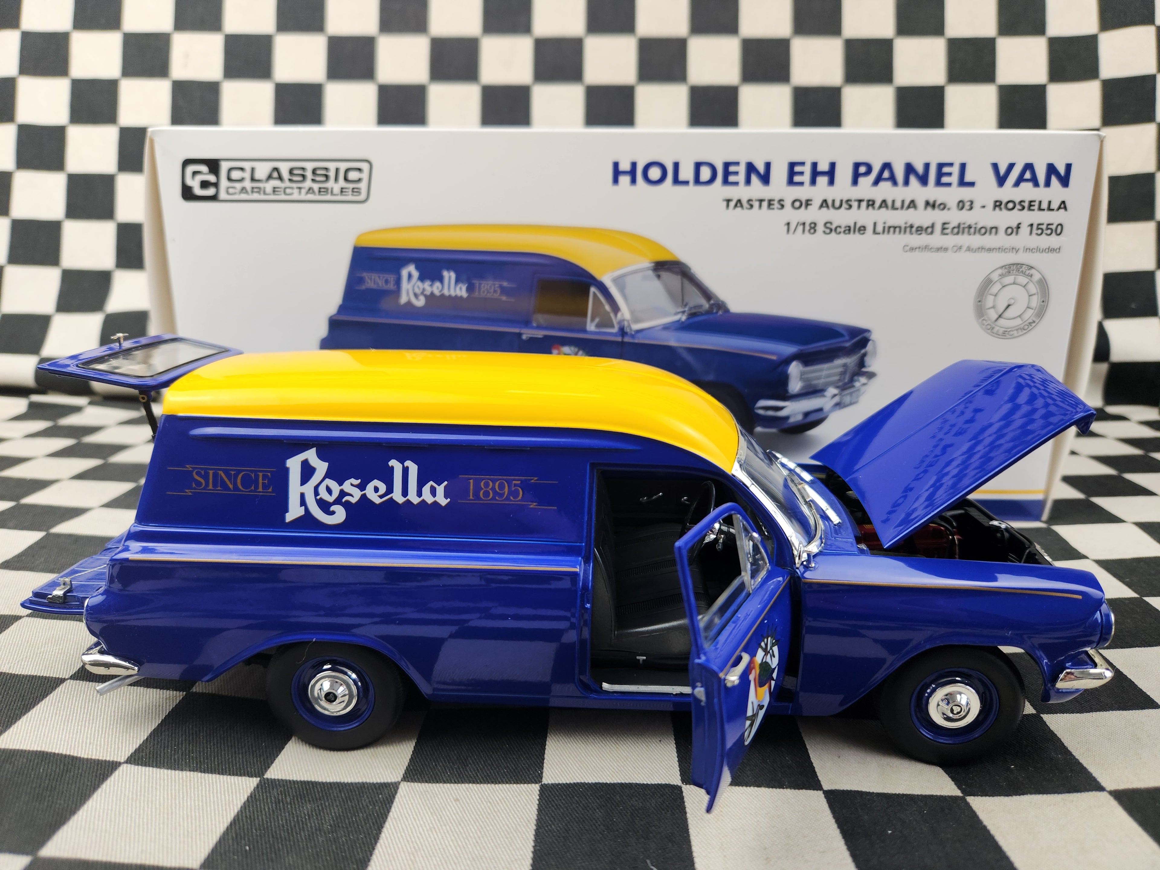 Classic Carlectables 1:18 Holden EH Panel Van Rosella