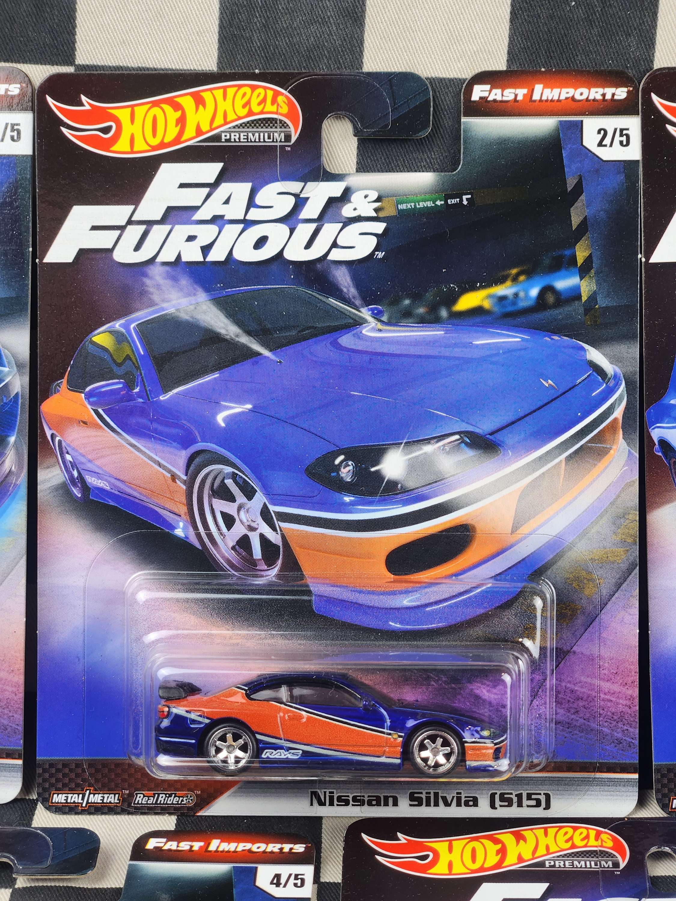 Hot Wheels Fast & Furious Fast Imports Set 5 Cars Nissan Skyline Silvia Escort