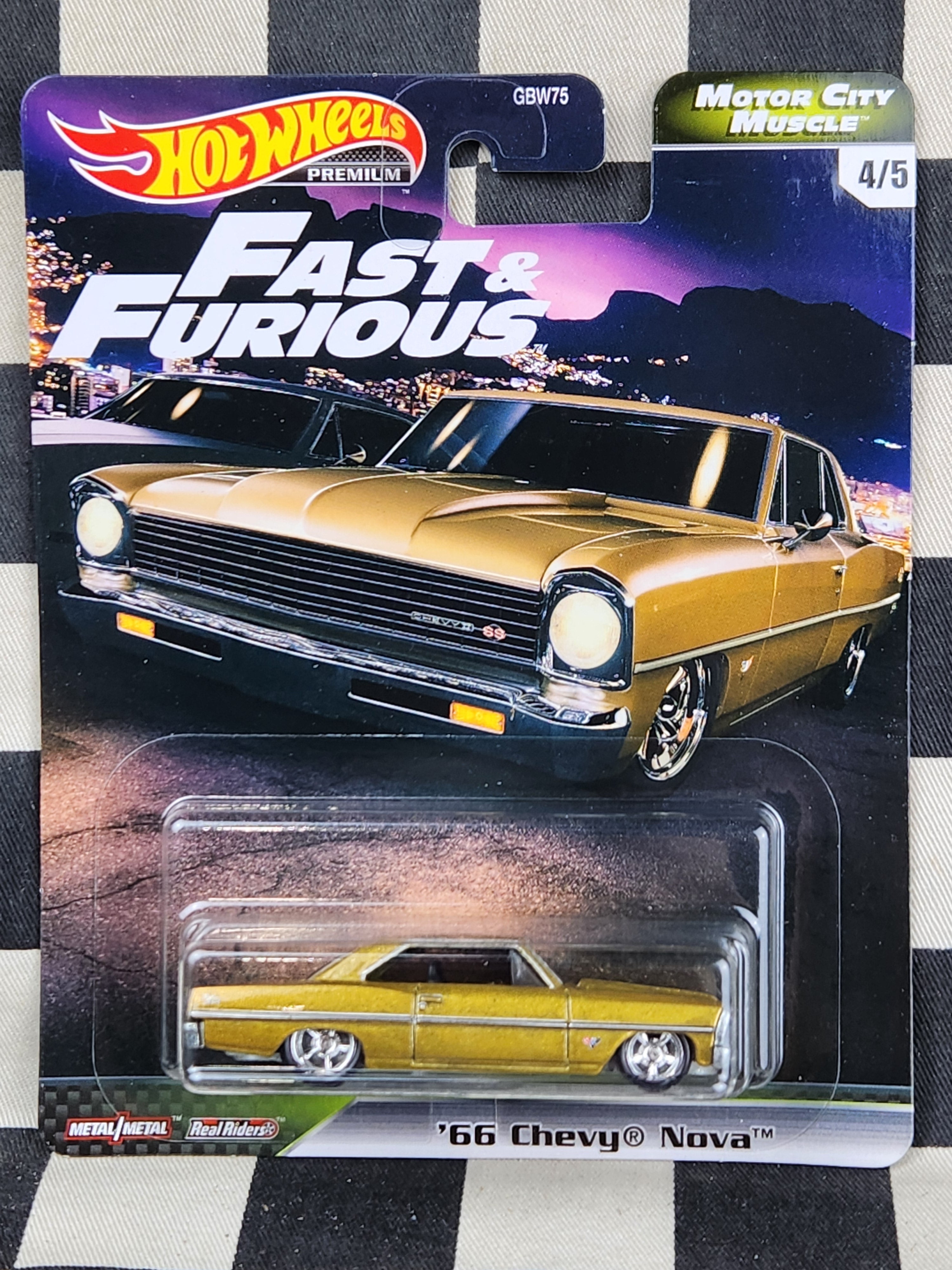 Hot Wheels Premium Fast & Furious Motor City Muscle 66 Chevy Nova