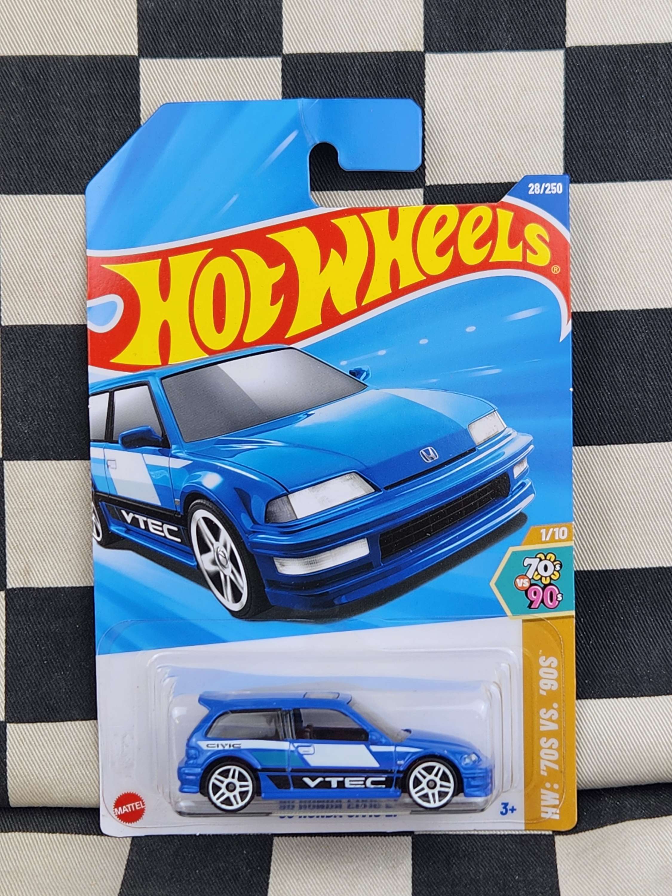 Hot Wheels 2025 70s vs 90s 90 Honda Civic EF Blue