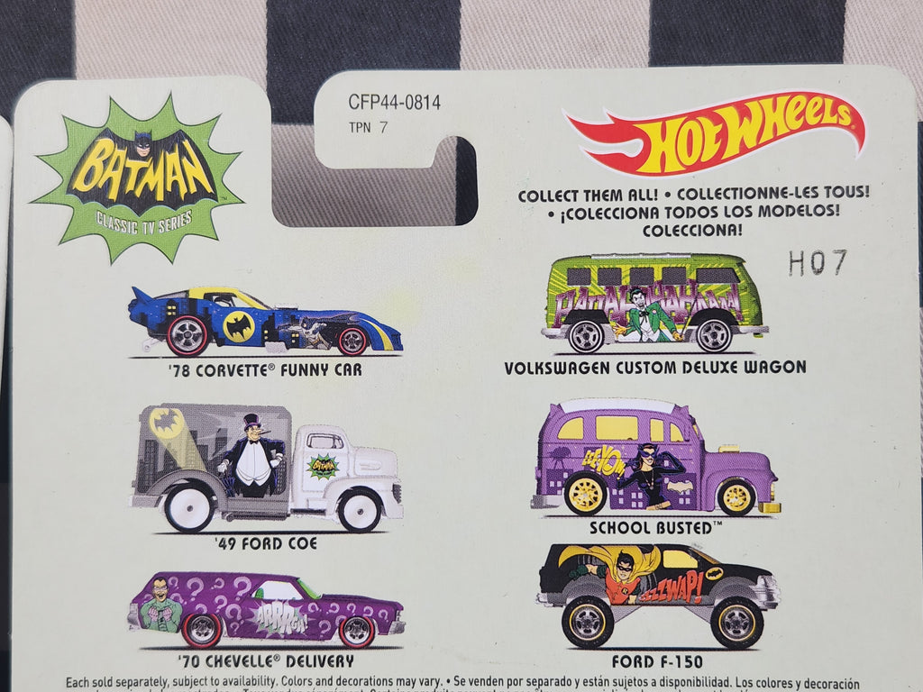 Hot Wheels 2015 Premium Batman Classic TV Series Full Set 6 Cars