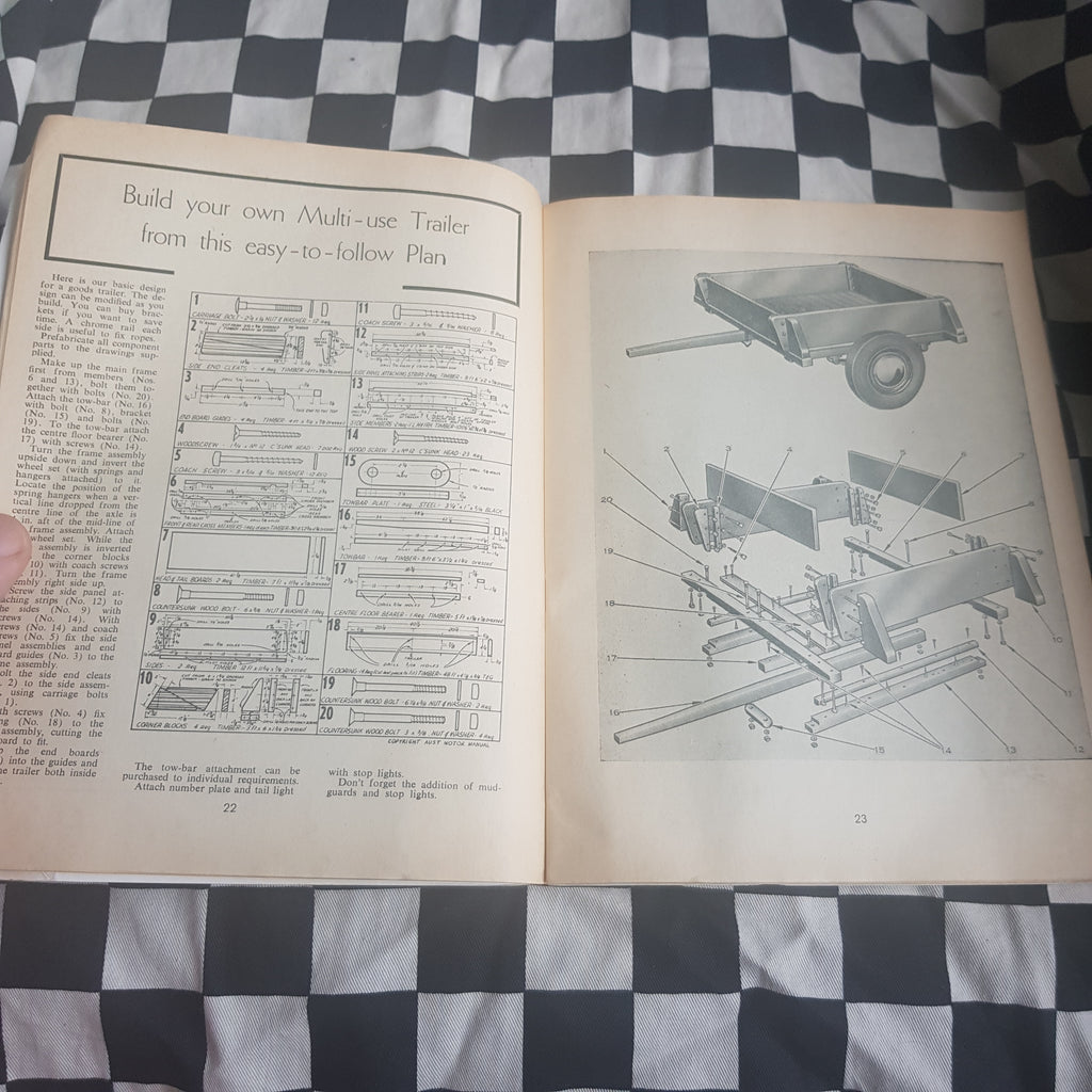 1966 Keith Winser's Book of Plans Lightweight Caravans Trailers & Boats