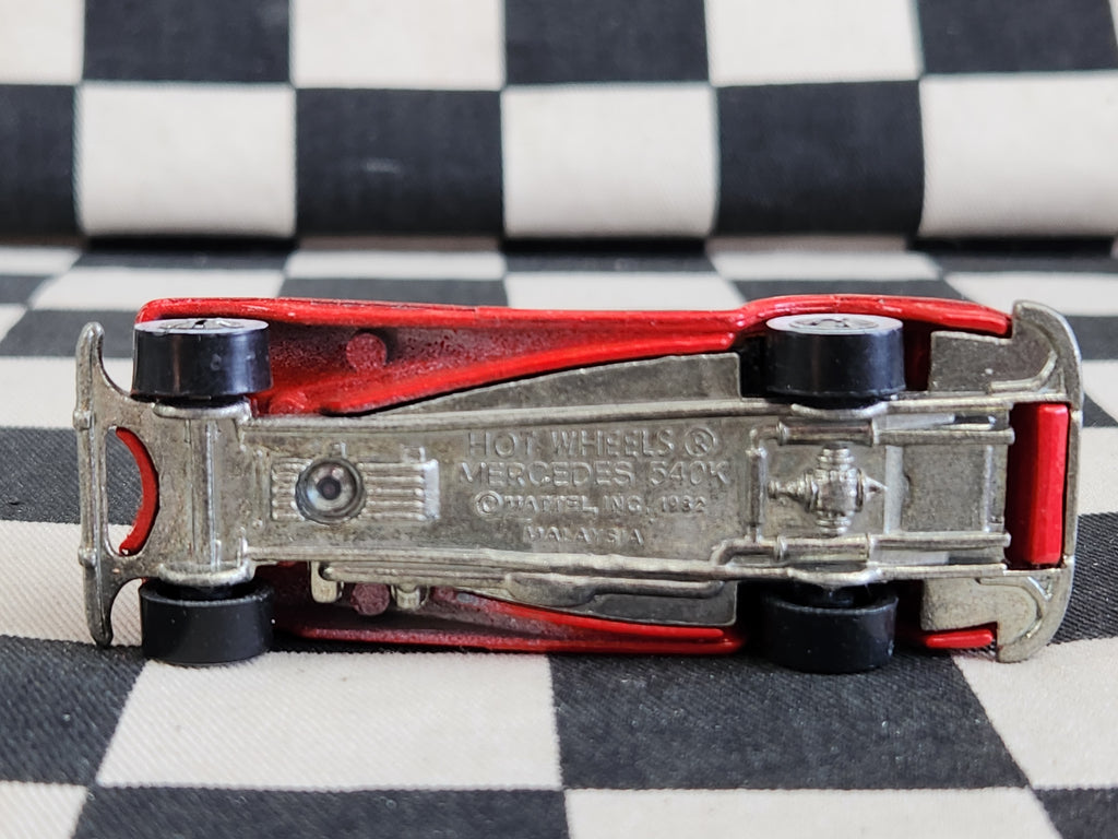 Vintage Loose Hot Wheels Mercedes 540k Whitewalls Red