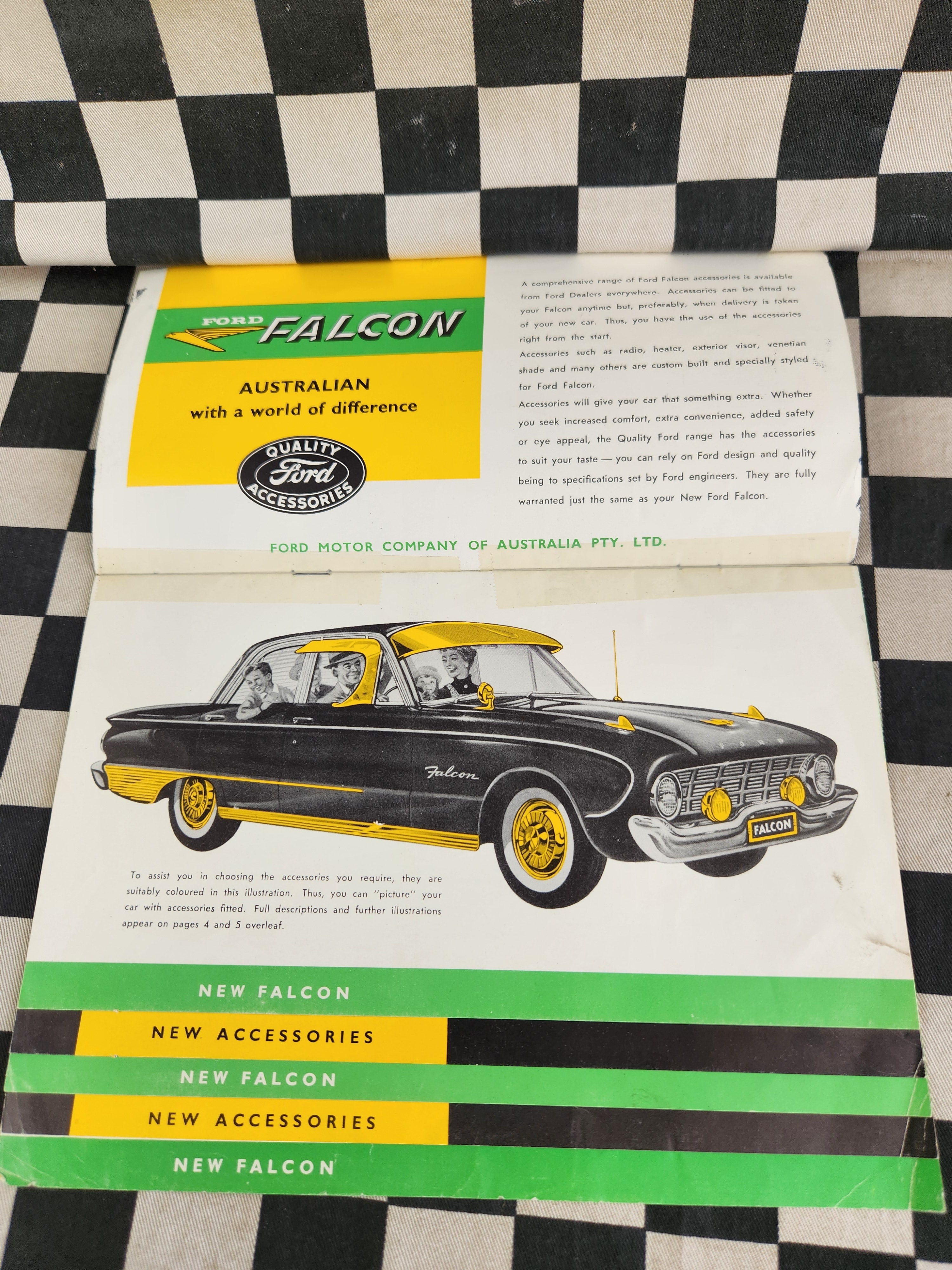 RARE! Original XK Falcon Accessories Sales Brochure