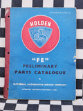 Holden FE Preliminary Parts Catalogue 1956 Nasco Text Only