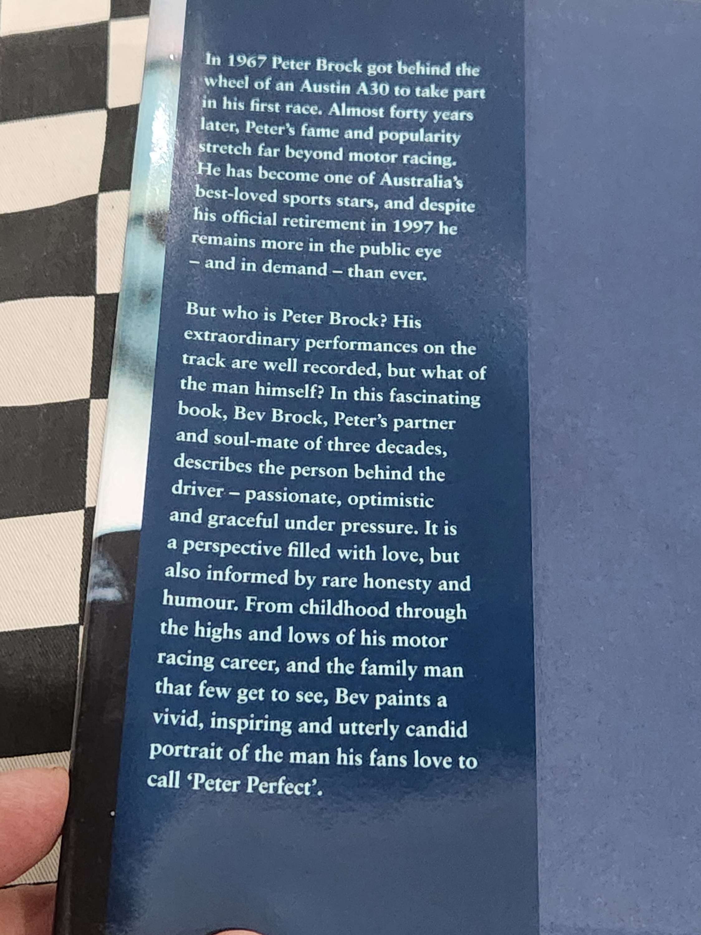 Peter Brock Living with a Legend by Bev Brock Hardcover Book