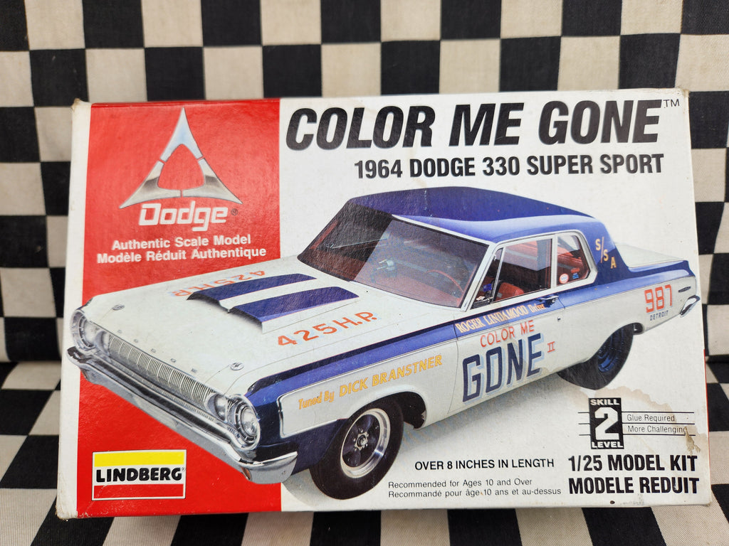 Lindberg 1:25 Colour Me Gone 1964 Dodge 330 Super Sport Plastic Model Kit