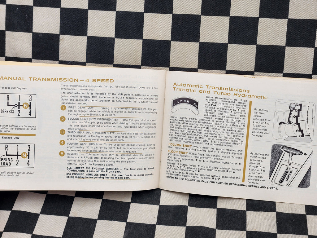 Original Holden HQ Series Owner Manual VGC