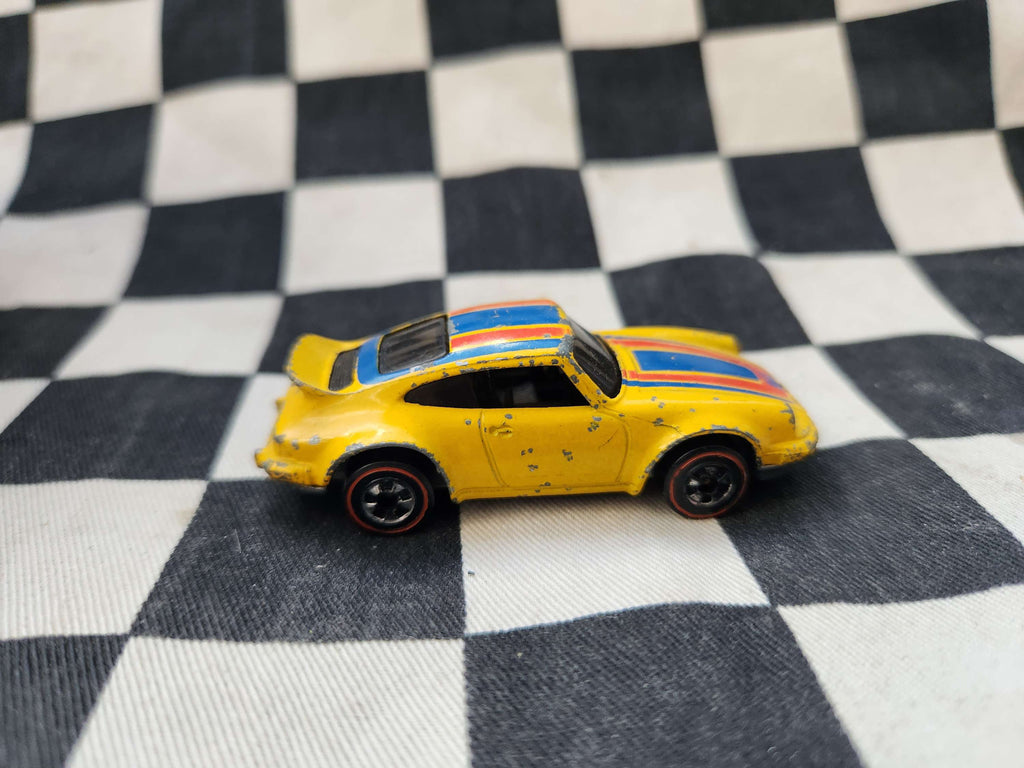 Vintage Loose Hot Wheels Redline Porsche P 911 Yellow Enamel