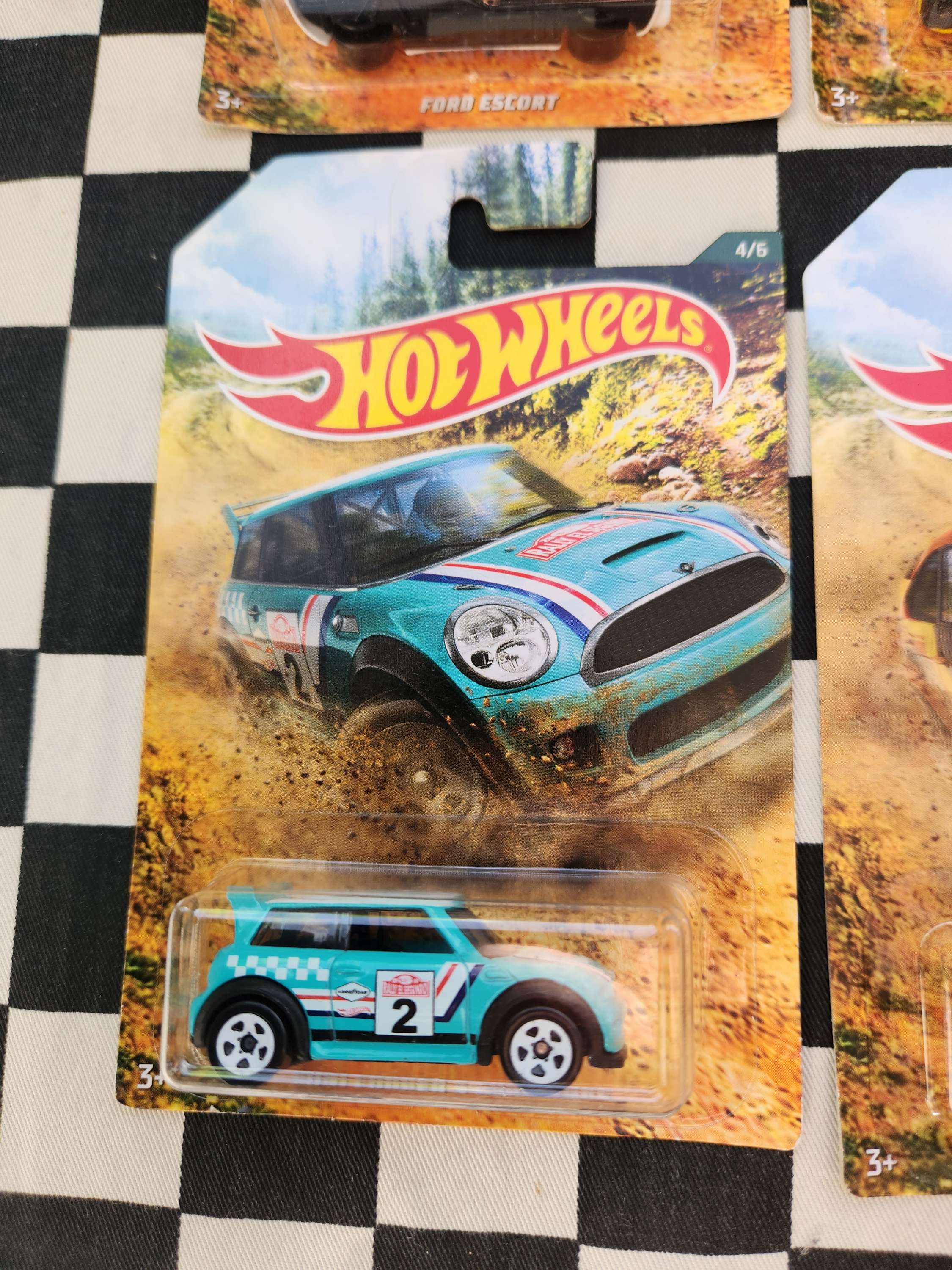 Hot Wheels Road Rally Set of 6 Wrx Focus Mini Cooper VW Lancer Evo Ford Escort