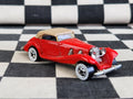 Vintage Loose Hot Wheels Mercedes 540k Whitewalls Red