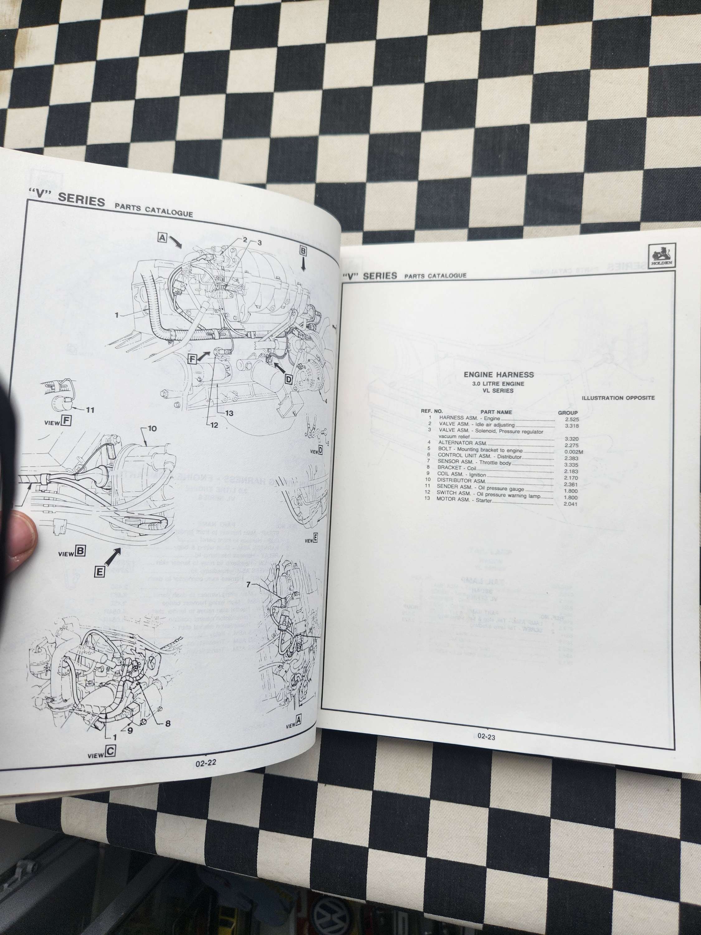 Genuine Holden VL Commodore /Calais Illustrated Parts Catalogue