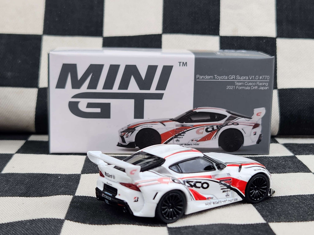 Mini GT 1:64 Pandem Toyota GR Supra V1.0 #770 Cusco Racing 2021 Formula Drift Ja